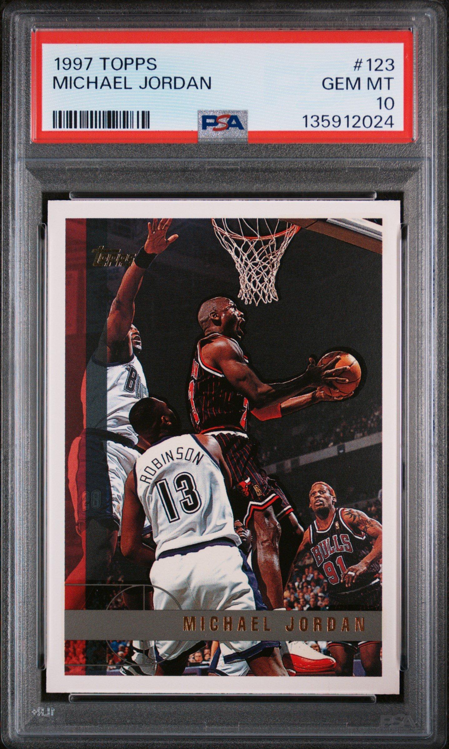 1997 Topps 123 Michael Jordan PSA 10 Graded Card | GameStop