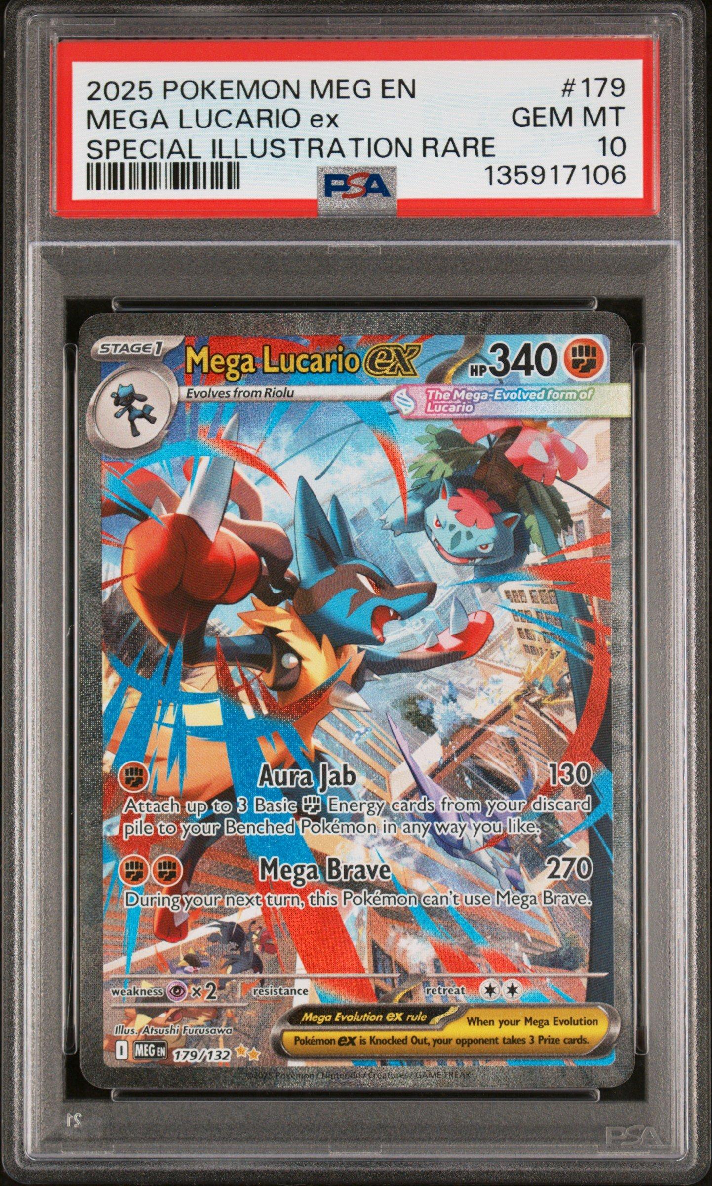 2025 Pokemon Meg En-mega Evolution 179 Mega Lucario Ex Special