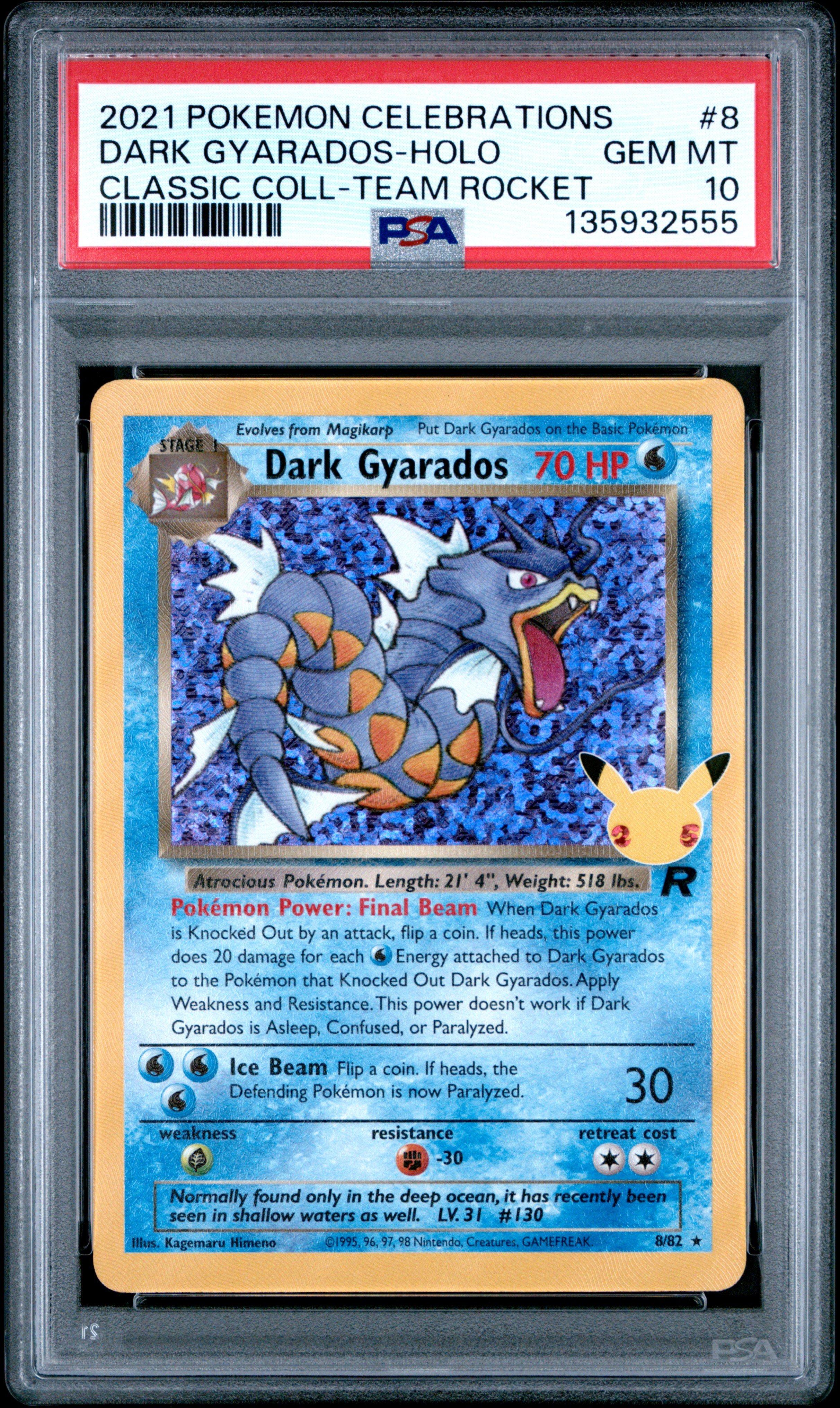 2021 Pokemon Celebrations Classic Collection 8 Dark Gyarados-holo