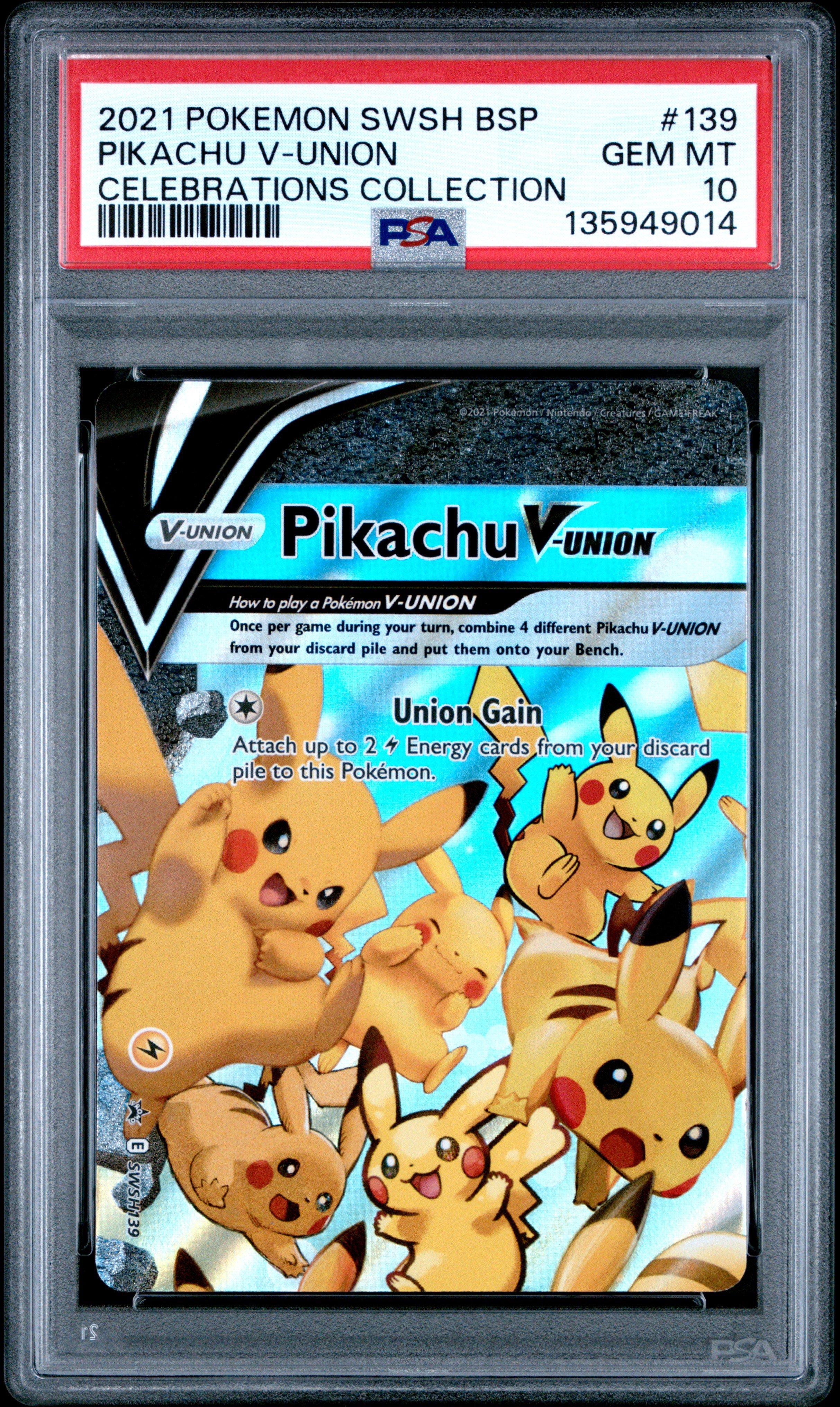 2021 Pokemon Swsh Black Star Promo 139 Pikachu V-union
