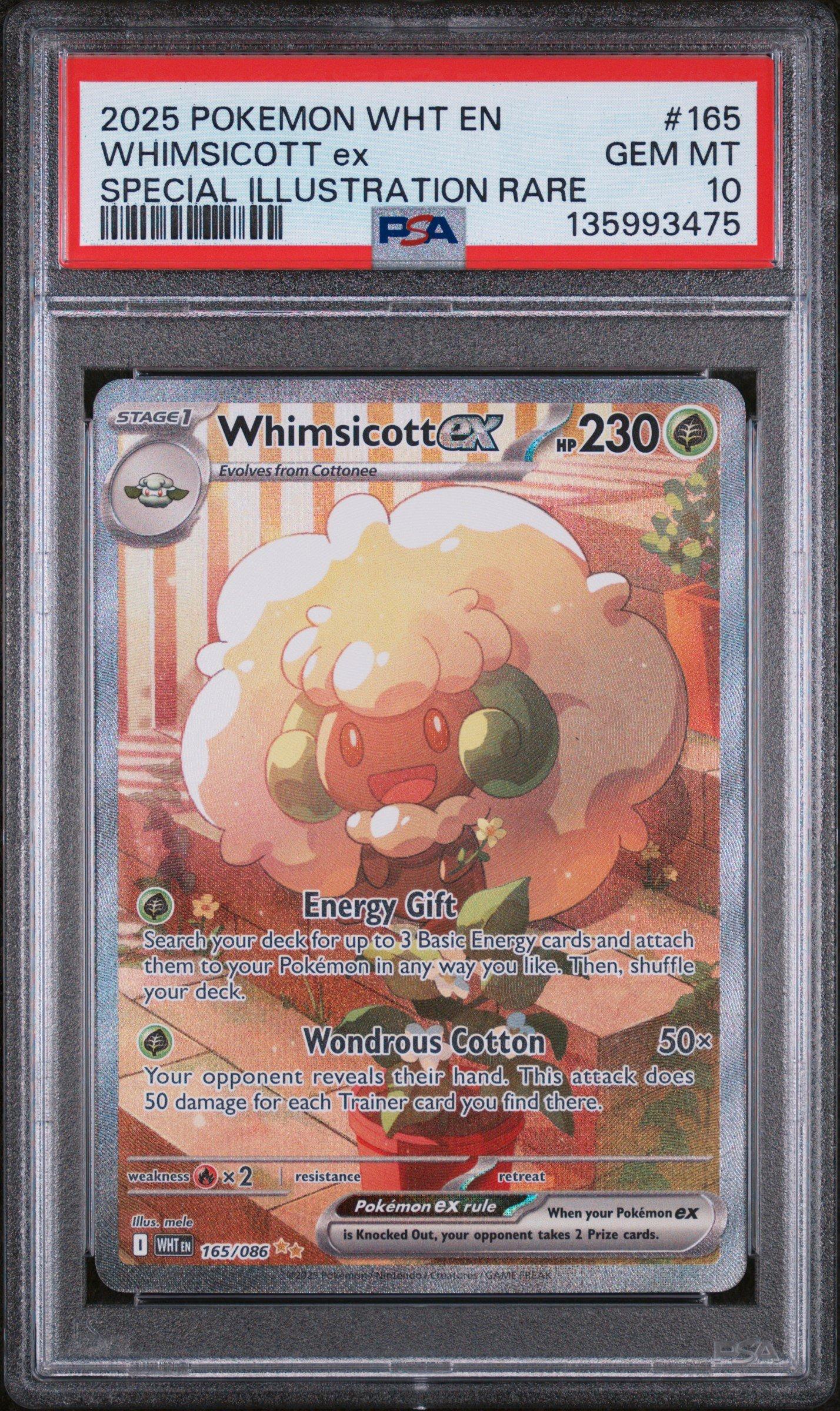 2025 Pokemon Wht En-white Flare 165 Whimsicott Ex Special