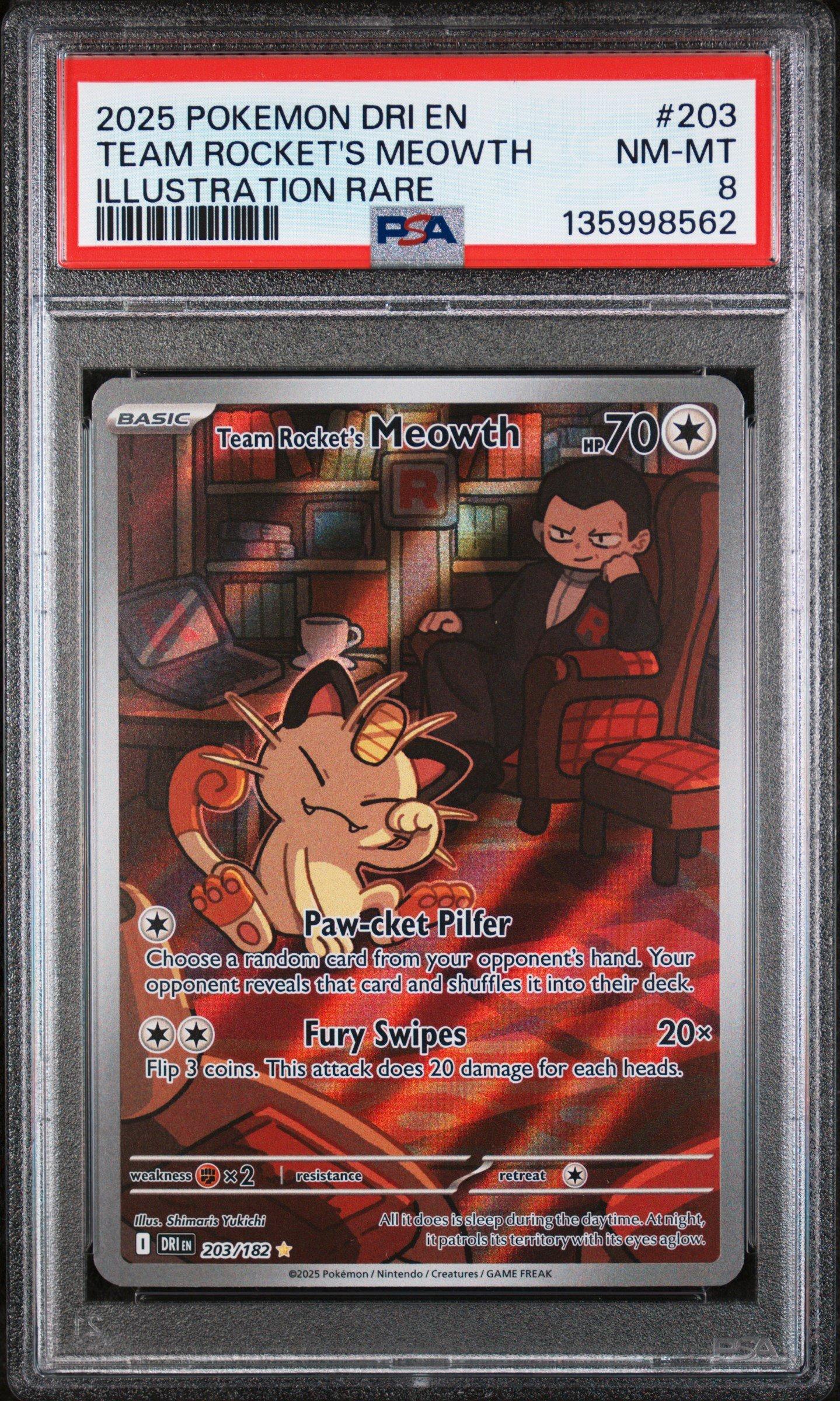 2025 Pokemon Dri En-destined Rivals 203 Team Rocket's Meowth