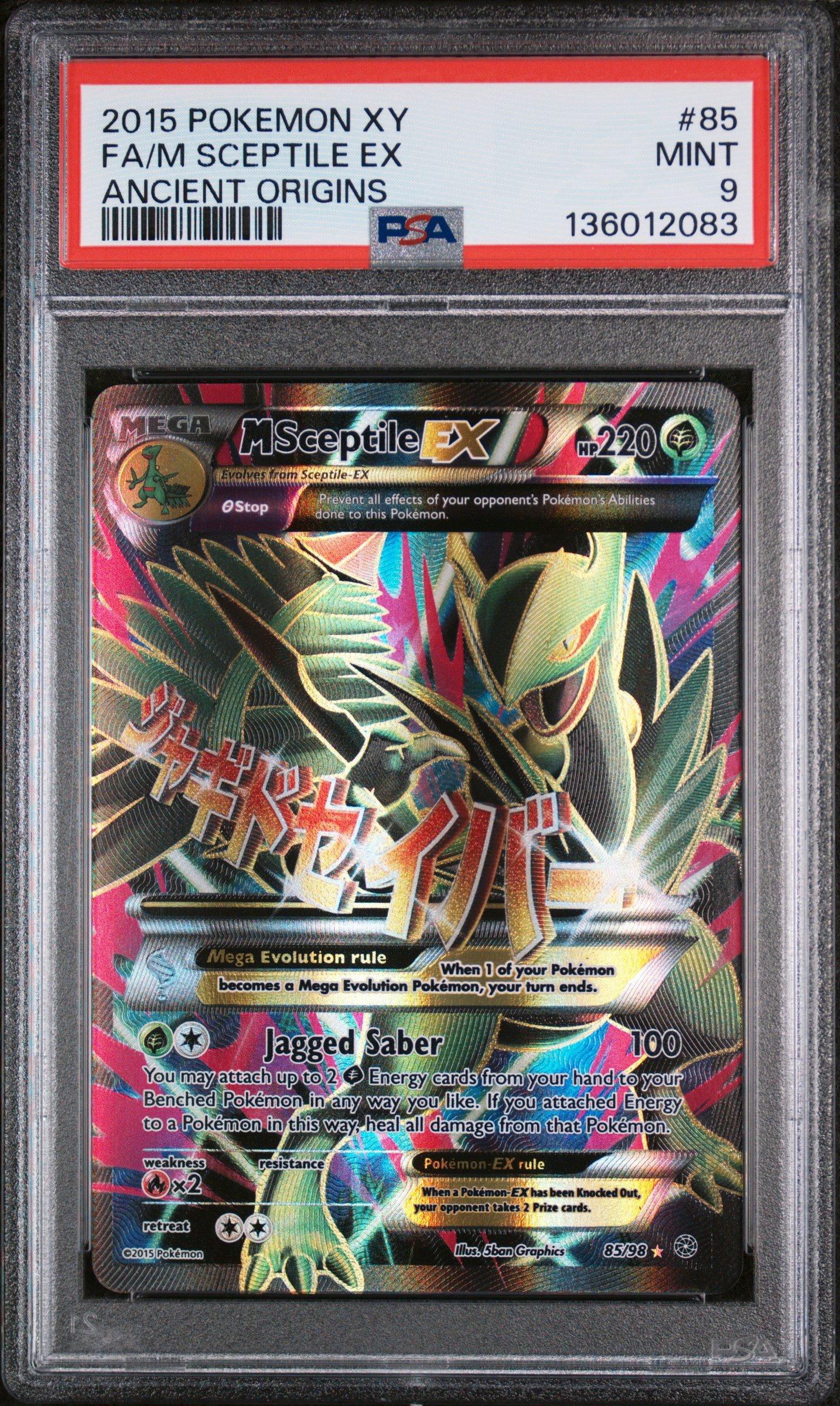 2015 Pokemon Xy Ancient Origins 85 Full Art/m Sceptile Ex PSA 9 Graded Card  | GameStop