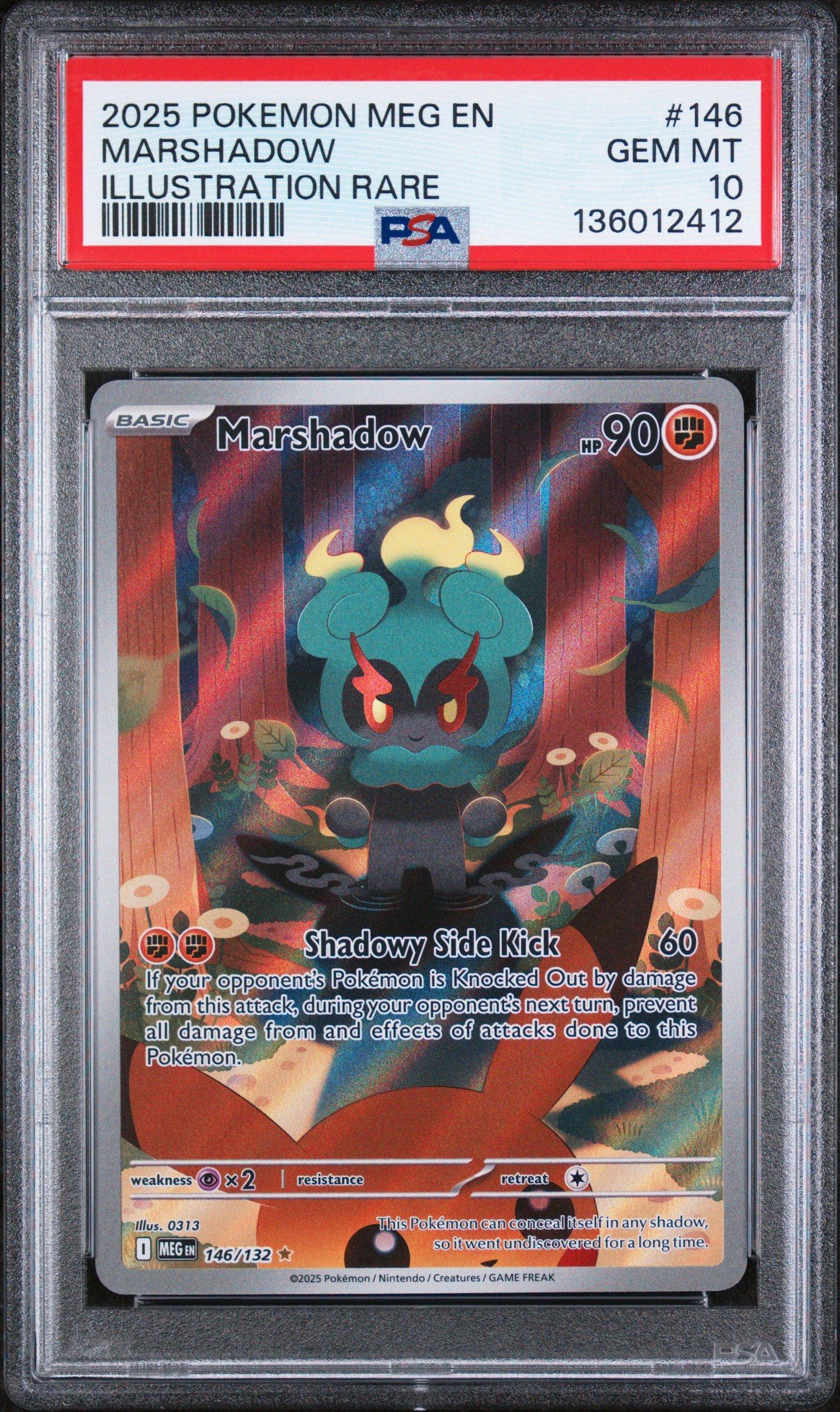 2025 Pokemon Meg En-mega Evolution 146 Marshadow Illustration Rare