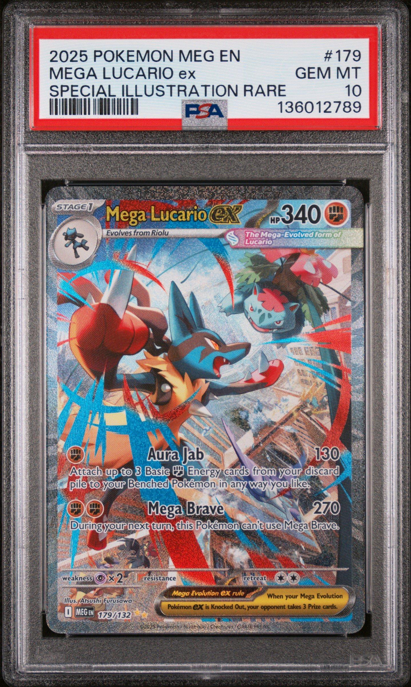 2025 ポケモン M1L JP メガルカリオex PSA10 SAR 2025 Pokemon Meg En-mega Evolution 179 Mega Lucario Ex Special