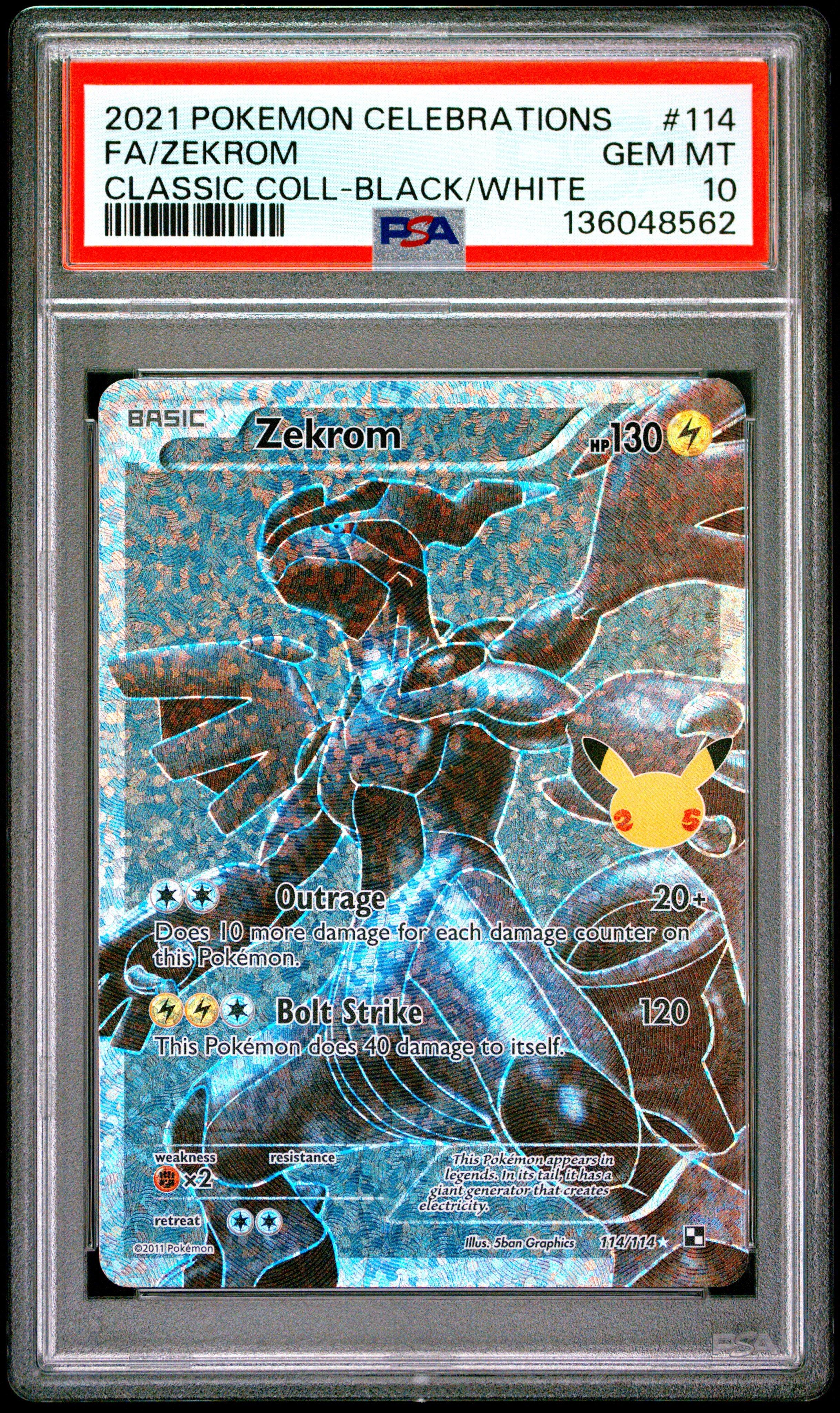 【PSA10】 2021 Pokemon Celebrations Classic Collection 114 Full Art/zekrom
