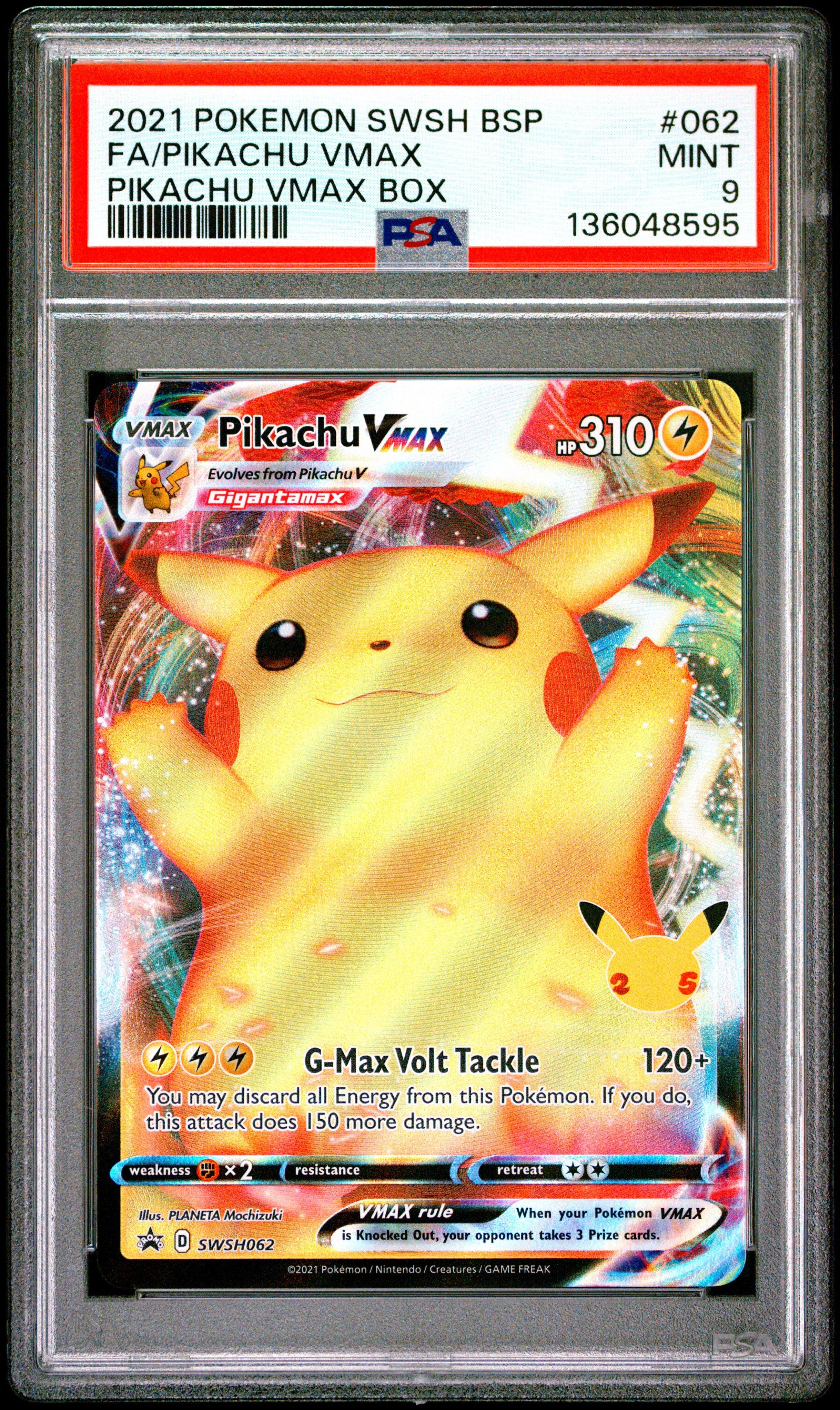 2021 Pokemon Swsh Black Star Promo 062 Full Art/pikachu Vmax