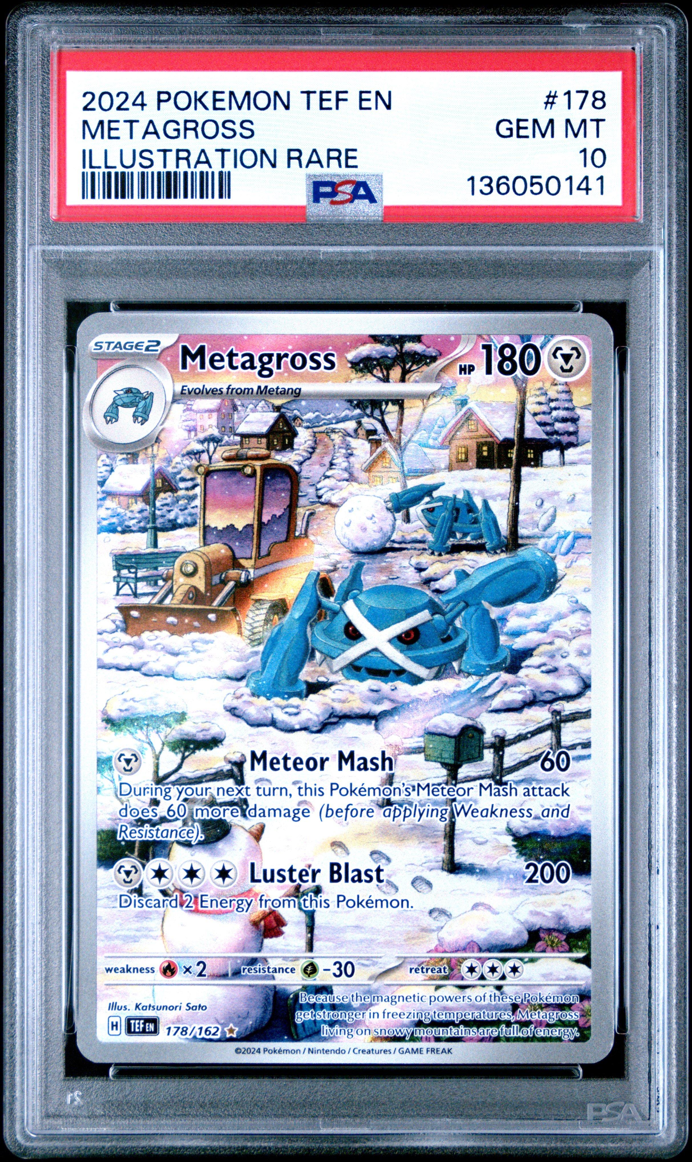 2024 Pokemon Tef En-temporal Forces 178 Metagross Illustration