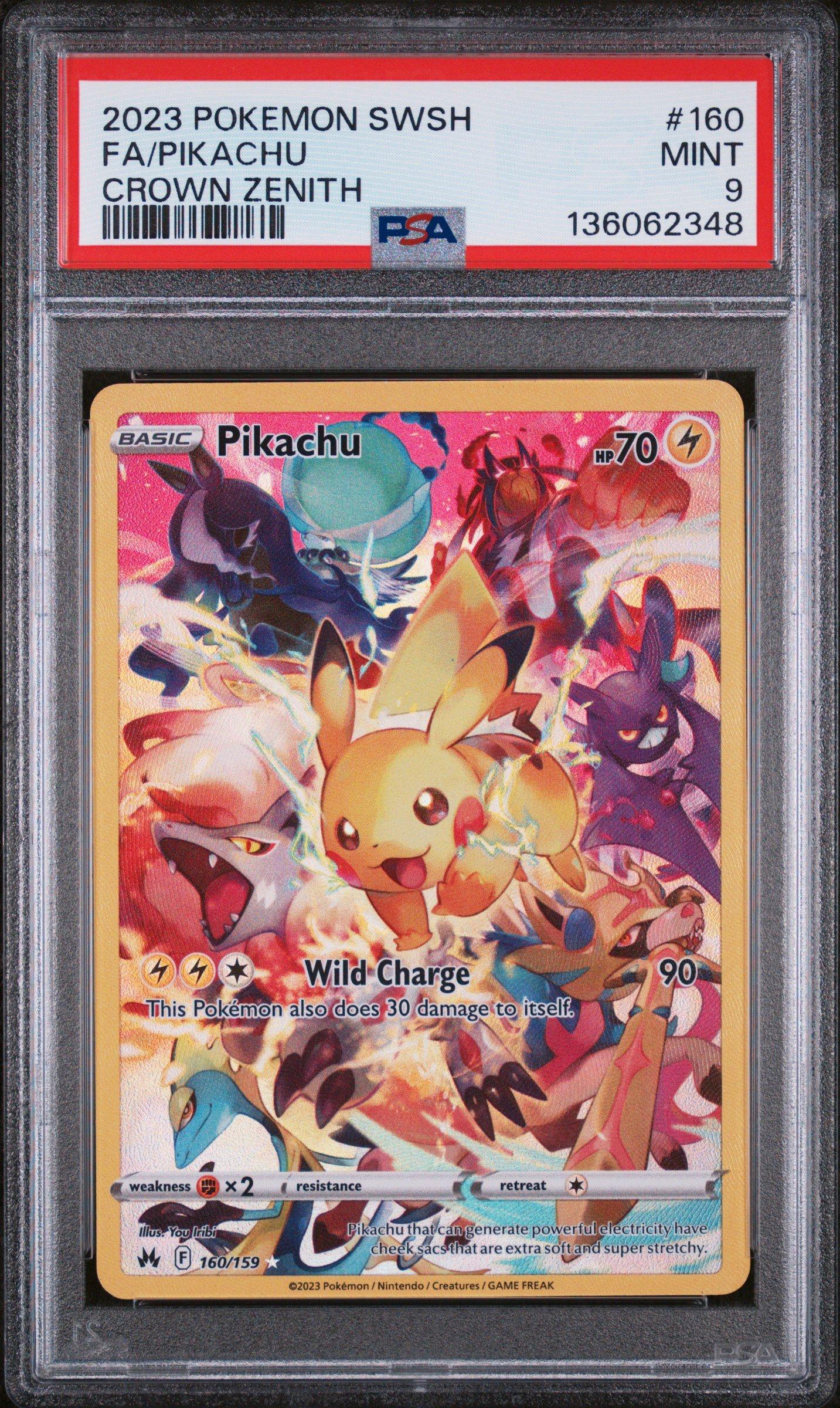 2023 Pokemon Sword And Shield Crown Zenith 160 Full Art/pikachu