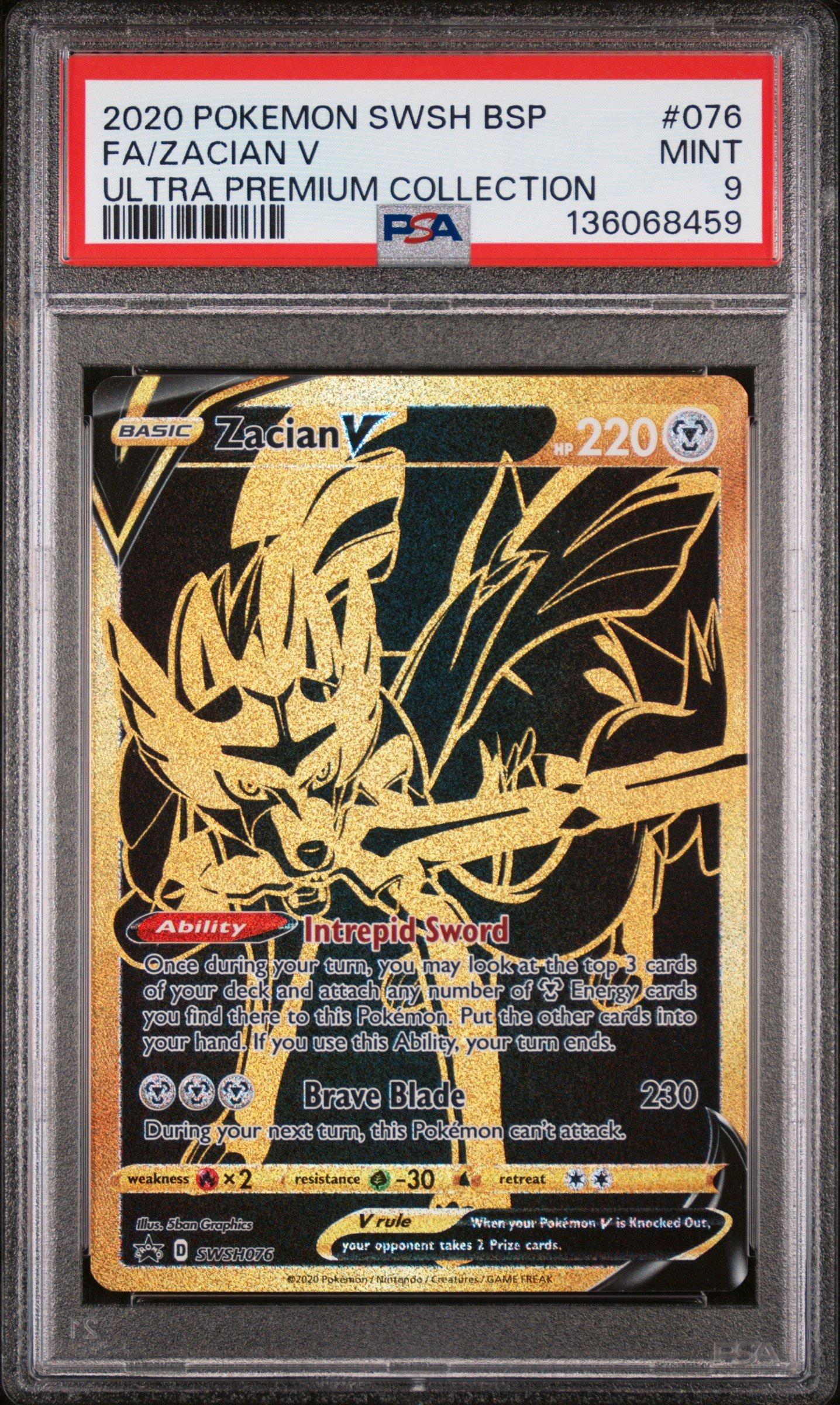2020 Pokemon Swsh Black Star Promo 076 Full Art/zacian V Ultra