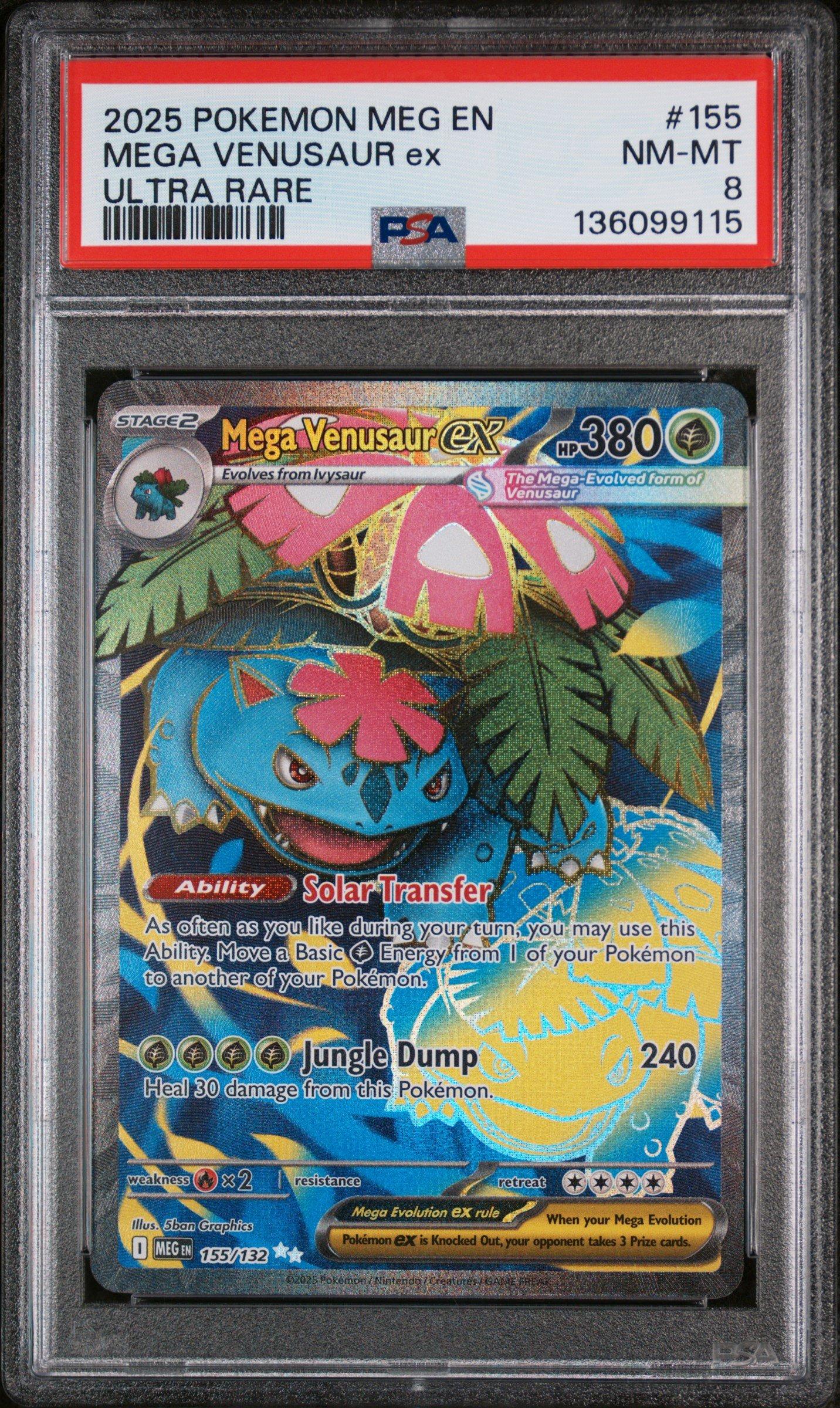 2025 Pokemon Meg En-mega Evolution 155 Mega Venusaur Ex Ultra Rare