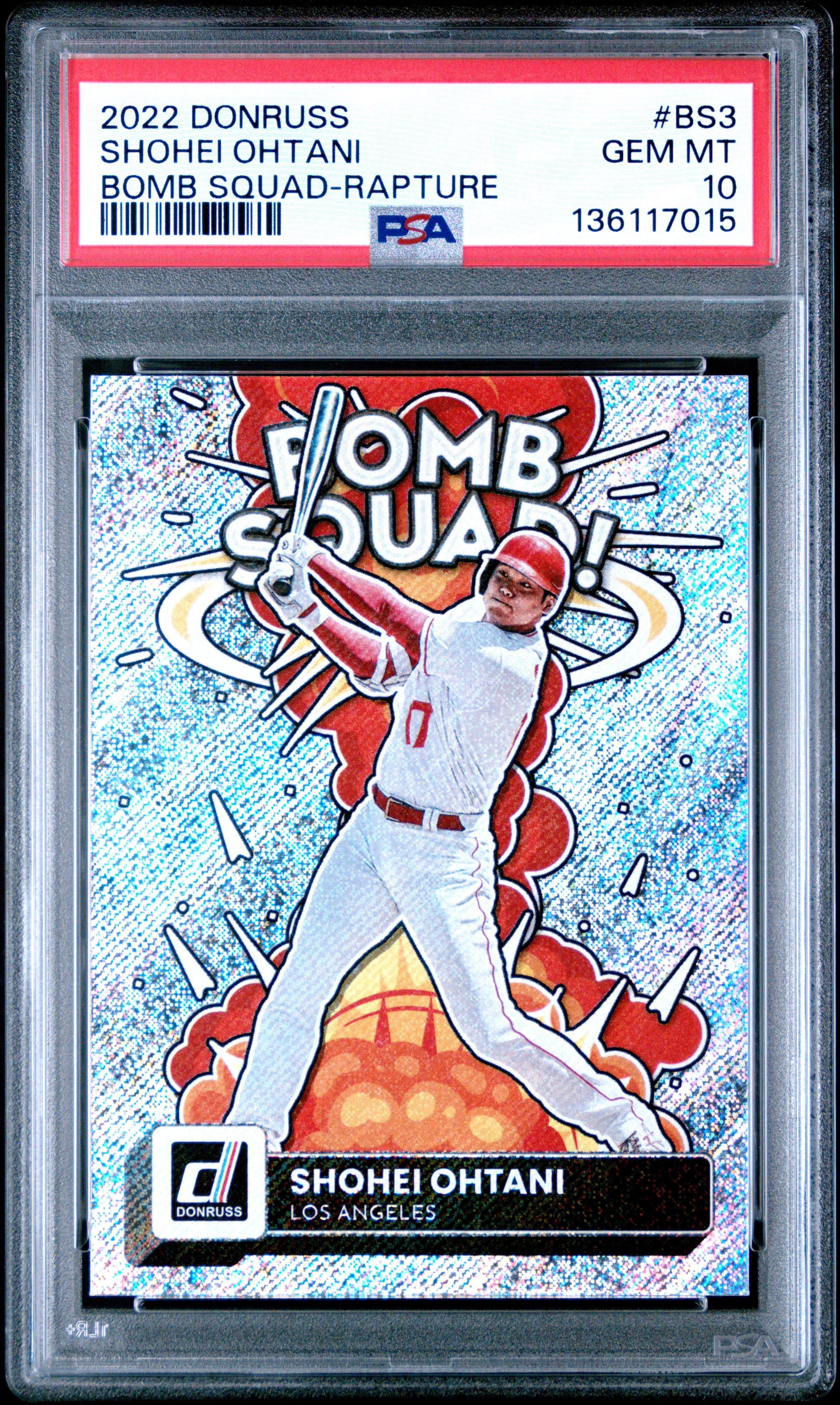 2022 Panini Donruss Bomb Squad Bs3 Shohei Ohtani Rapture PSA 10