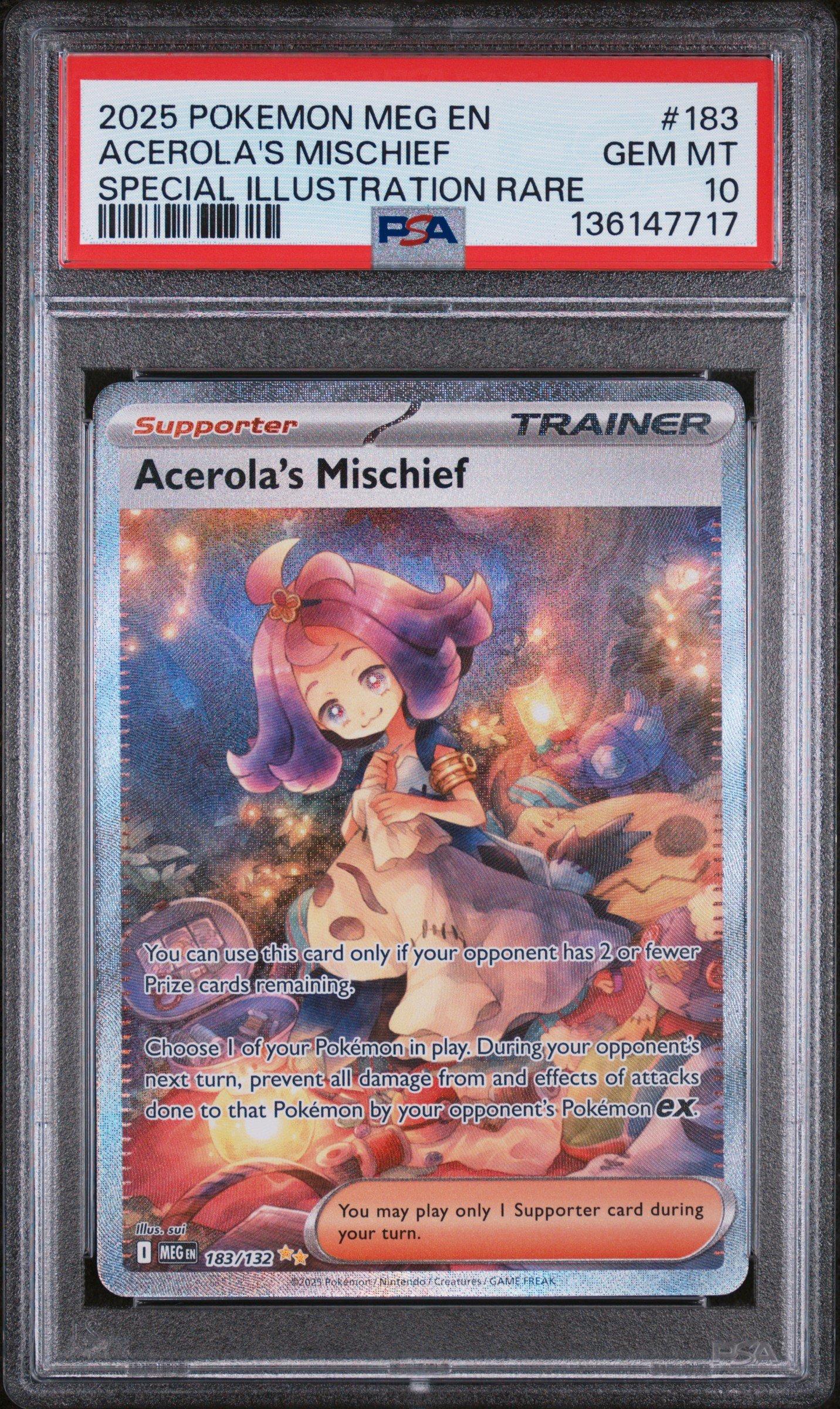 2025 Pokemon Meg En-mega Evolution 183 Acerola's Mischief Special