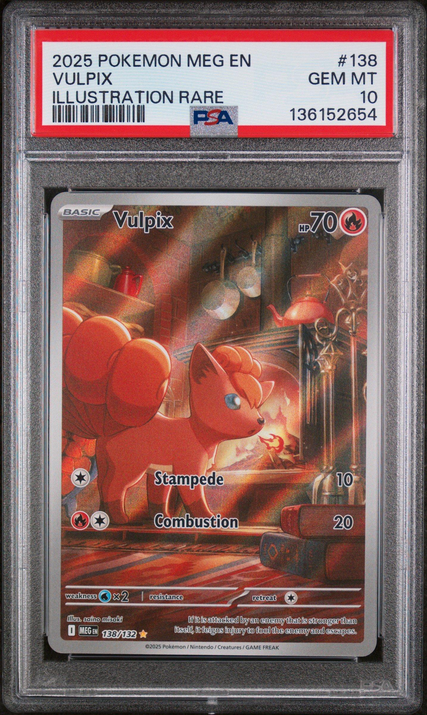 2025 Pokemon Meg En-mega Evolution 138 Vulpix Illustration Rare