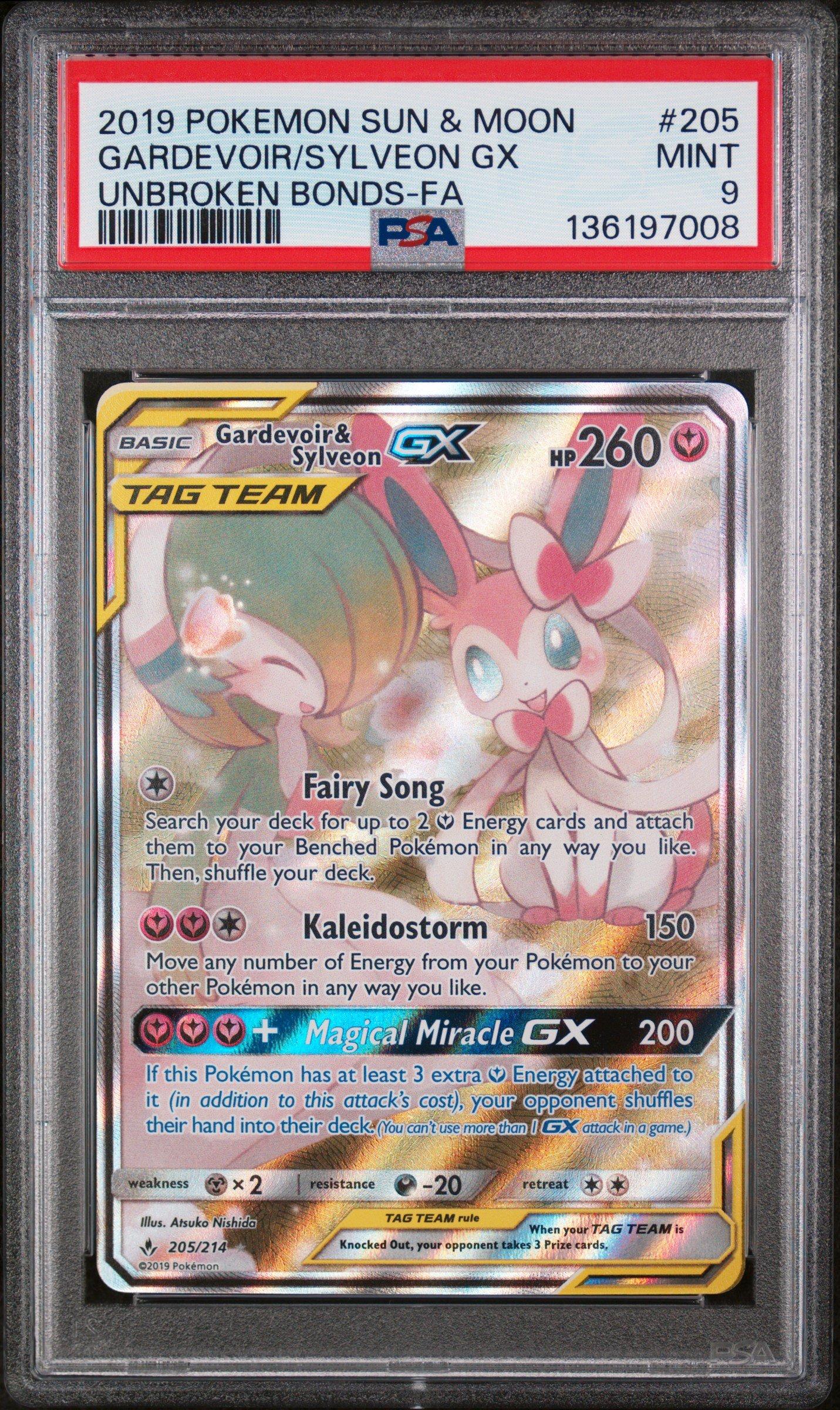 2019 Pokemon Sun & Moon Unbroken Bonds 205 Full Art/gardevoir