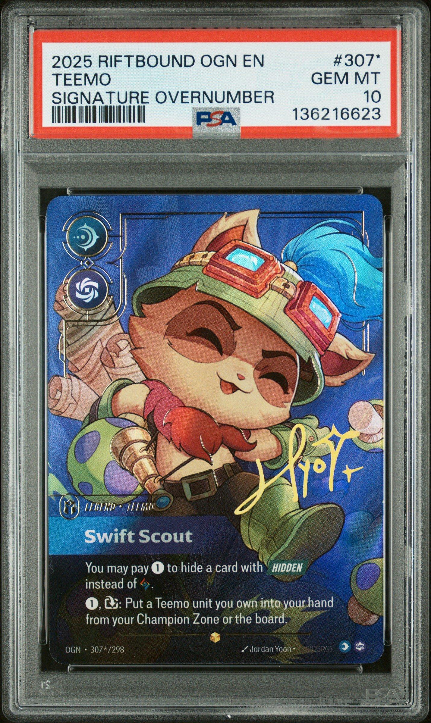 2025 Riftbound: League Of Legends Ogn-origins 307* Teemo - Swift Scout  Signature Overnumber PSA 10 Graded Card | GameStop