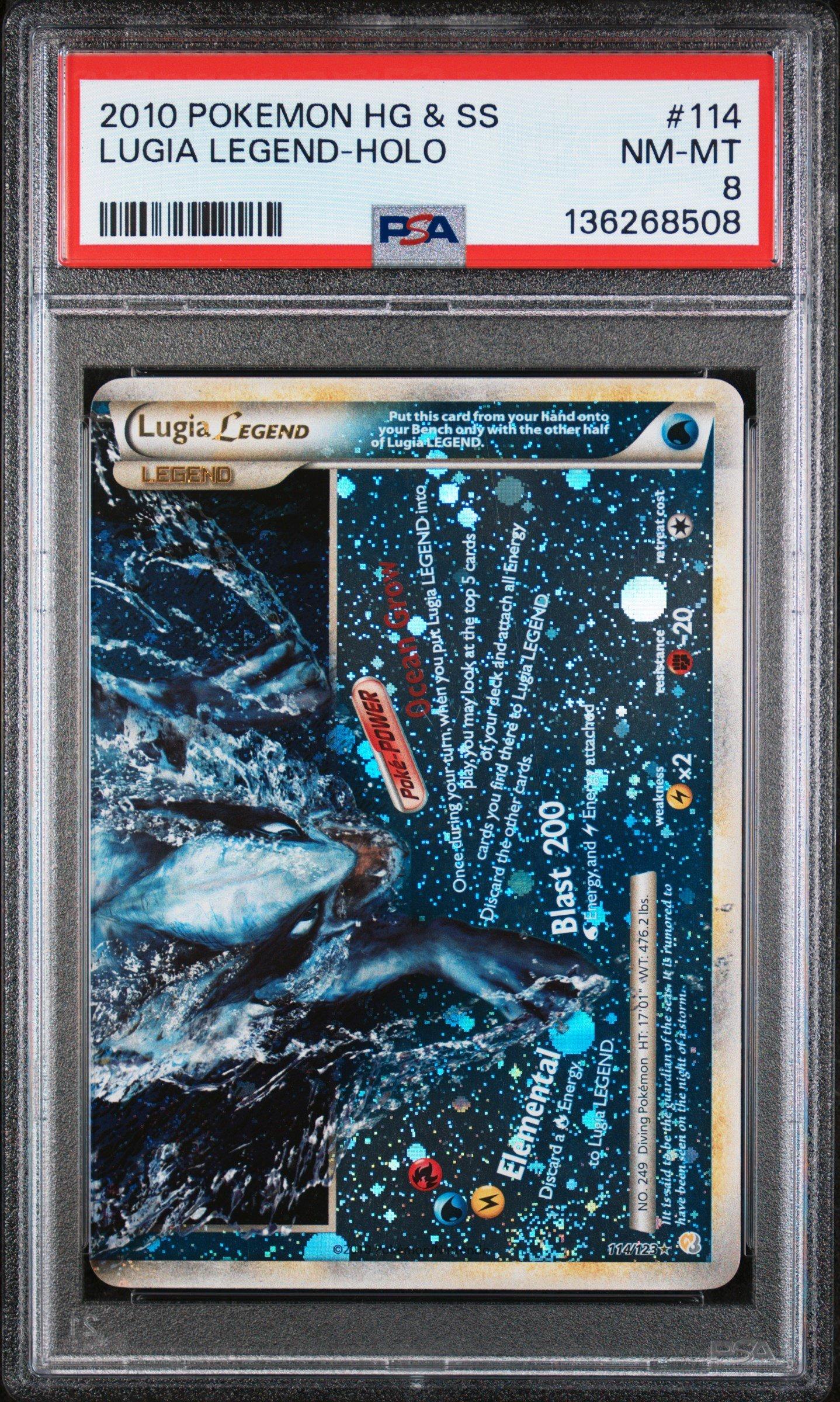 2010 Pokemon Heartgold & Soulsilver 114 Lugia Legend-holo PSA 8