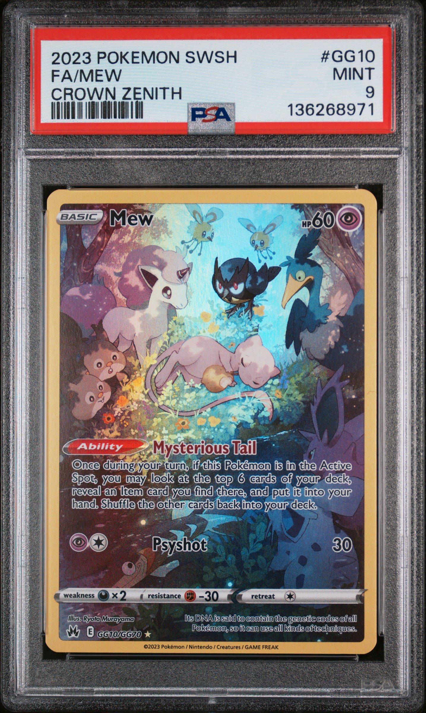 2023 Pokemon Sword And Shield Crown Zenith Gg10 Full Art/mew PSA 9
