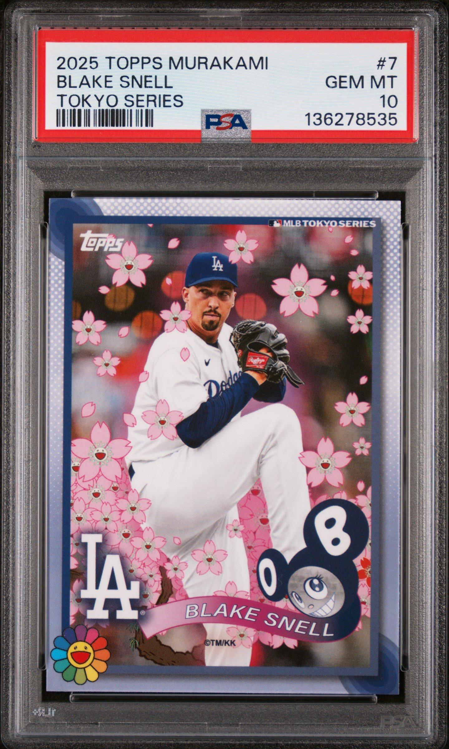2025 Topps Takashi Murakami + Mlb World Tour Tokyo Series 7 Blake Snell PSA 10