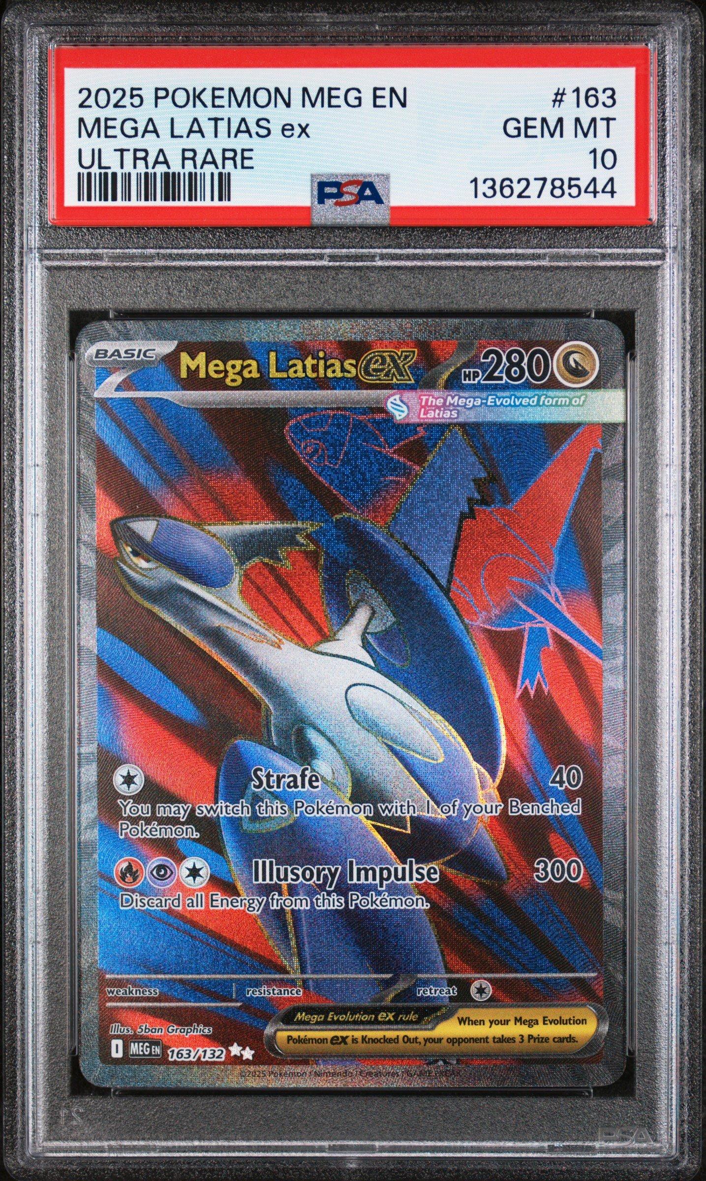 2025 Pokemon Meg En-mega Evolution 163 Mega Latias Ex Ultra Rare