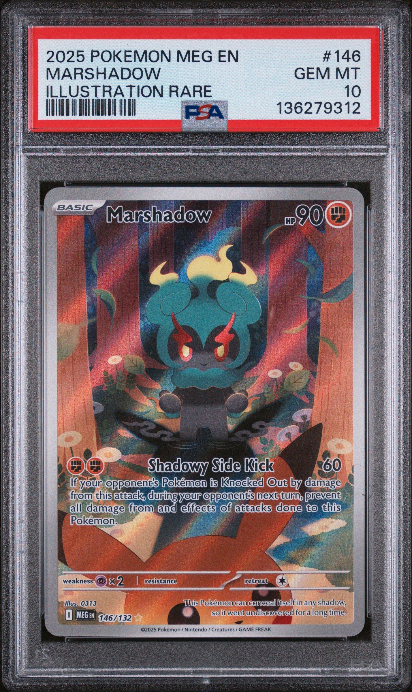 2025 Pokemon Meg En-mega Evolution 146 Marshadow Illustration Rare