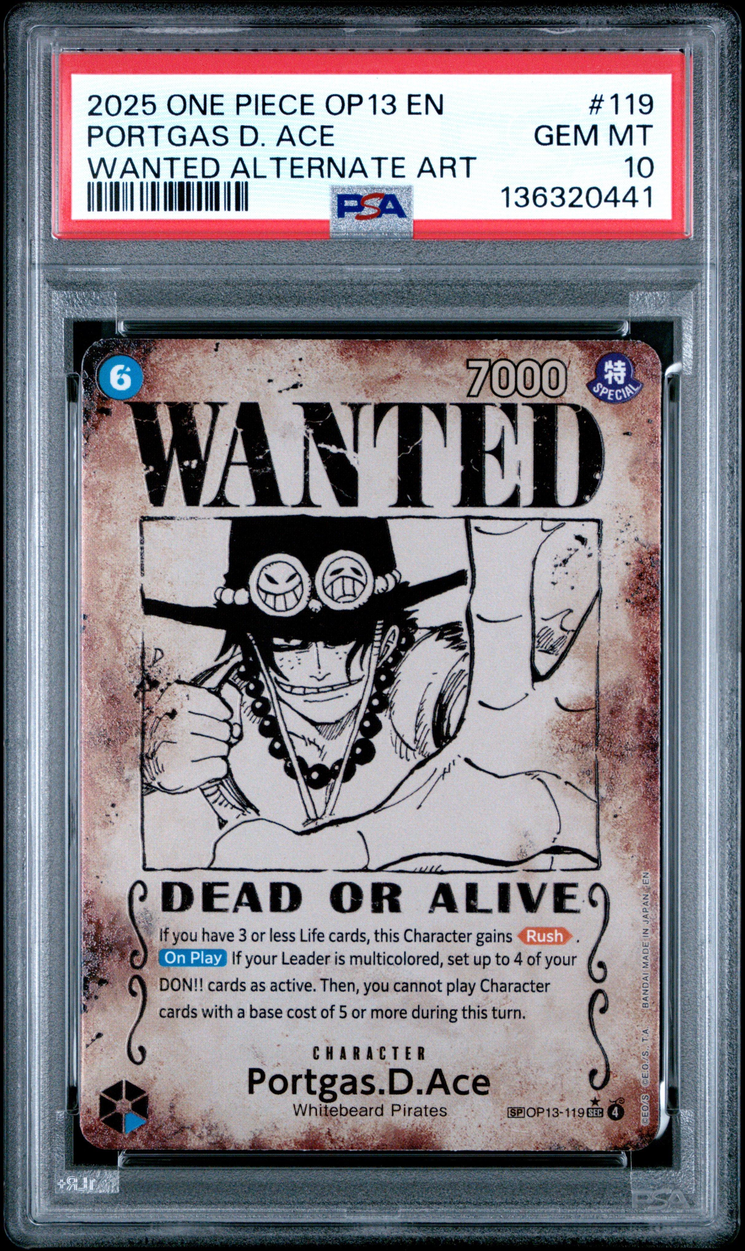 2025 One Piece Op13-carrying On His Will 119 Portgas D. Ace Wanted