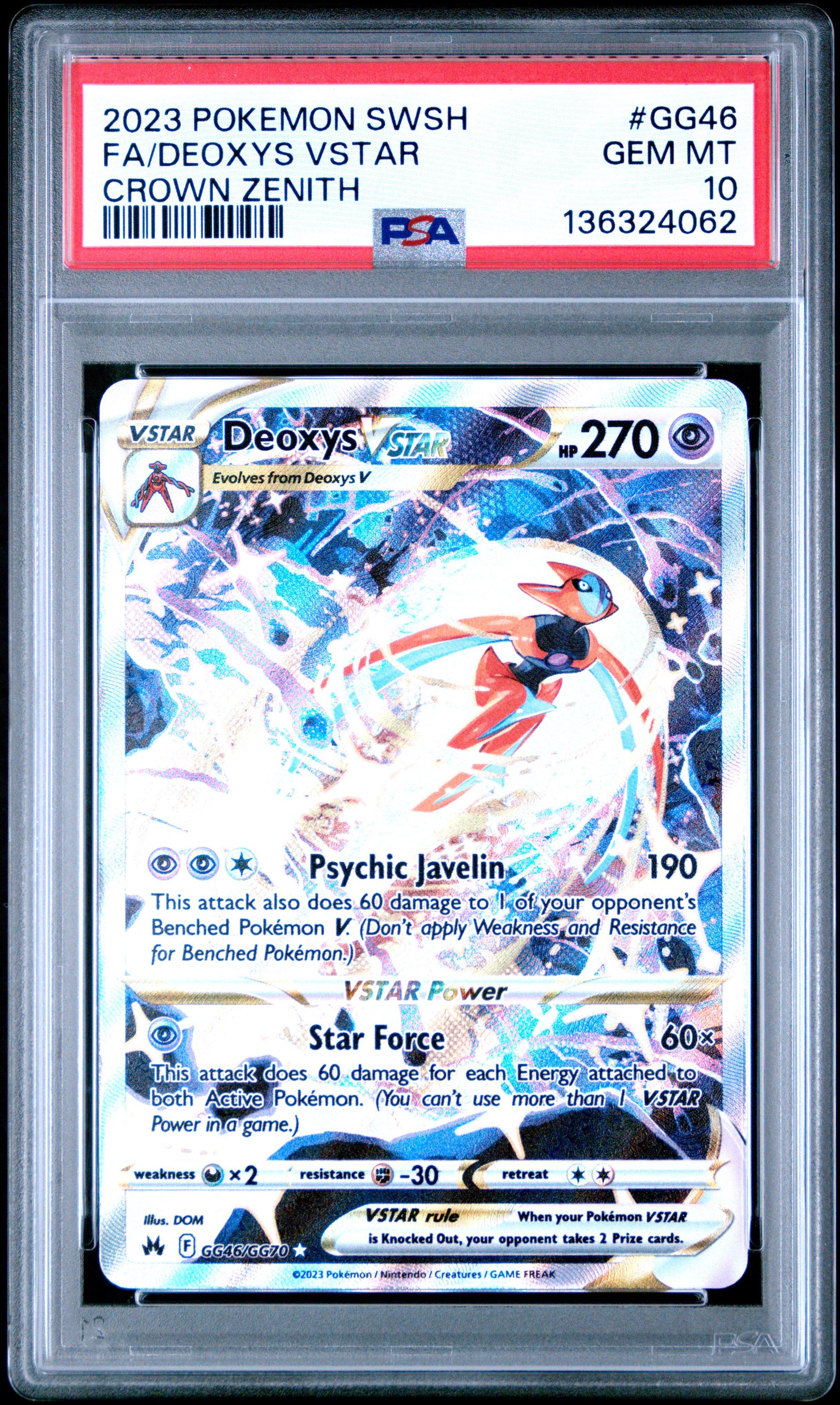 2023 Pokemon Sword And Shield Crown Zenith Gg46 Full Art/deoxys