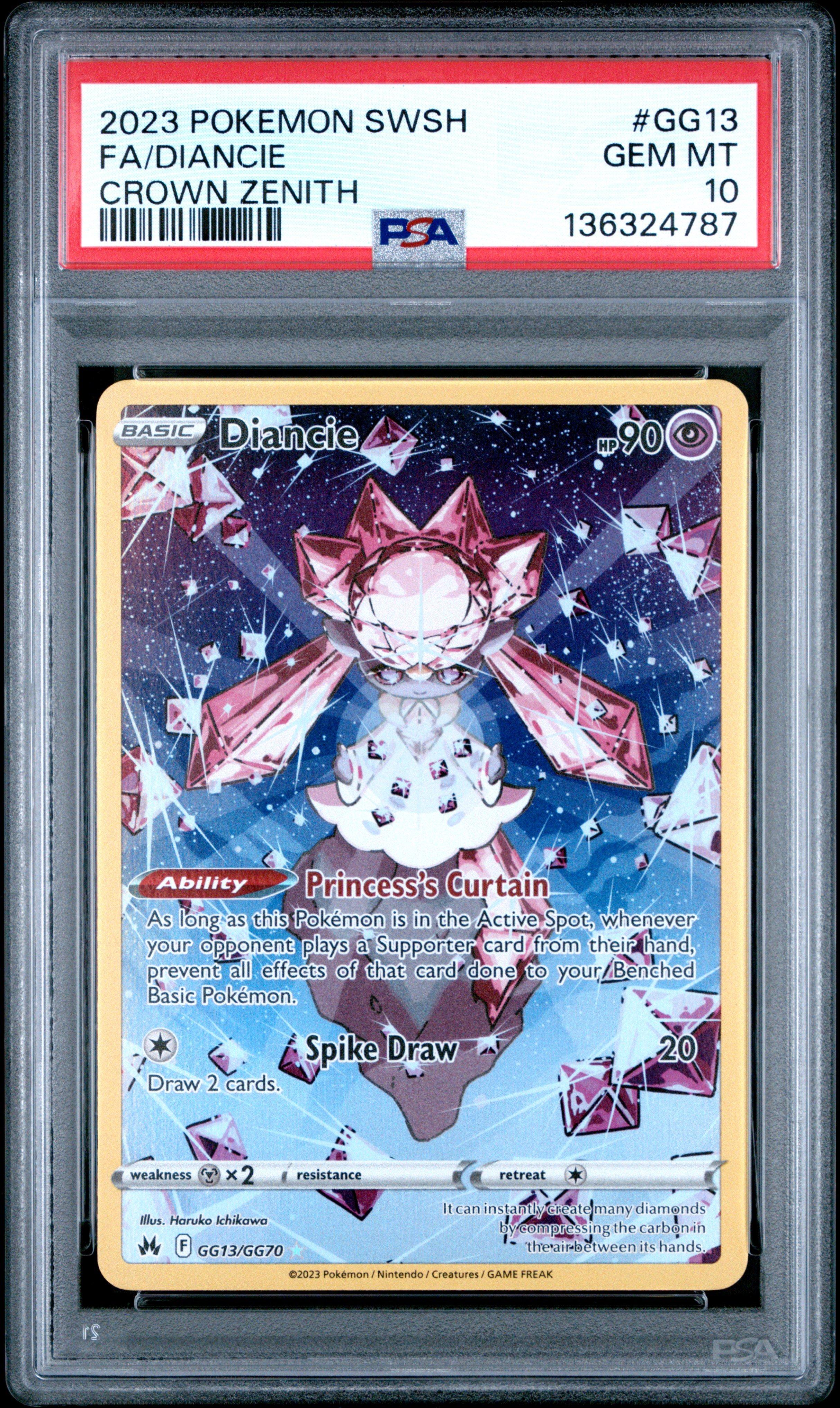 2023 Pokemon Sword And Shield Crown Zenith Gg13 Full Art/diancie