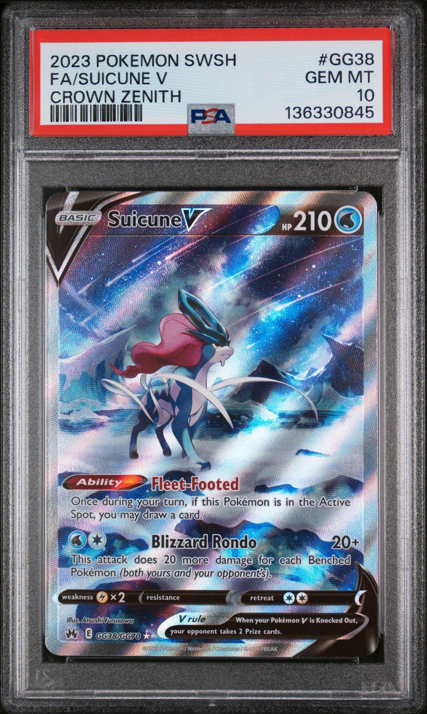 2023 Pokemon Sword And Shield Crown Zenith Gg38 Full Art/suicune V
