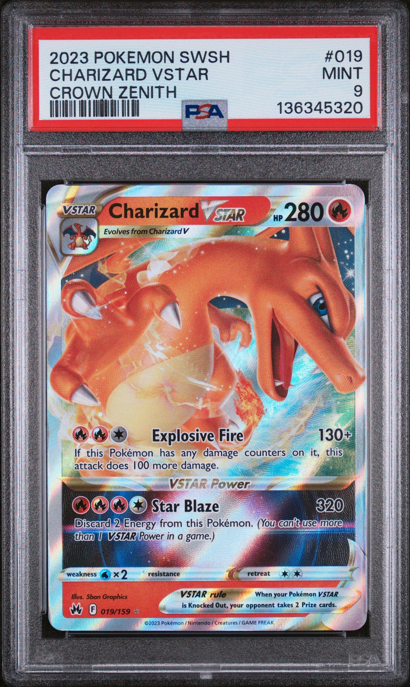 pokemon tcg crown zenith 019 159 charizard vstar card 2023 Pokemon Sword And Shield Crown Zenith 019 Charizard Vstar PSA 9 Graded  Card