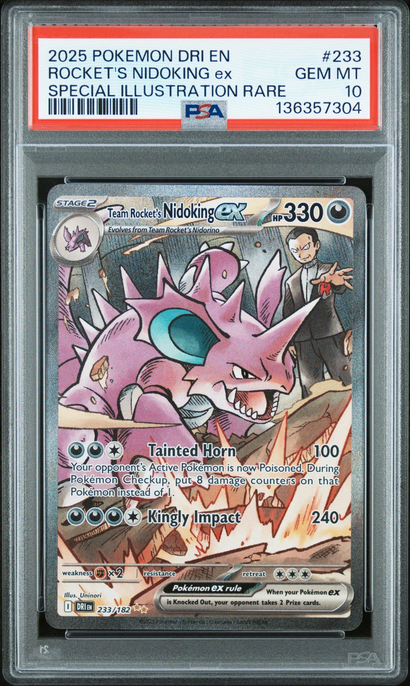 2025 Pokemon Dri En-destined Rivals 233 Team Rocket's Nidoking Ex