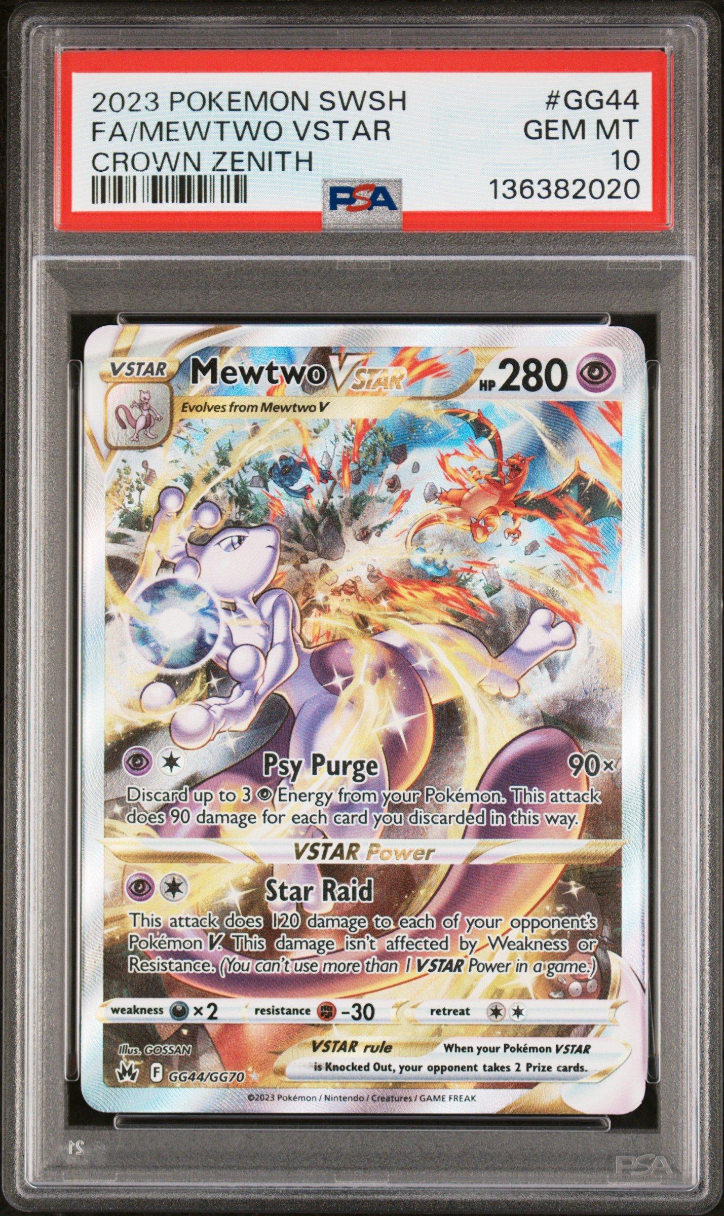 2023 Pokemon Sword And Shield Crown Zenith Gg44 Full Art/mewtwo