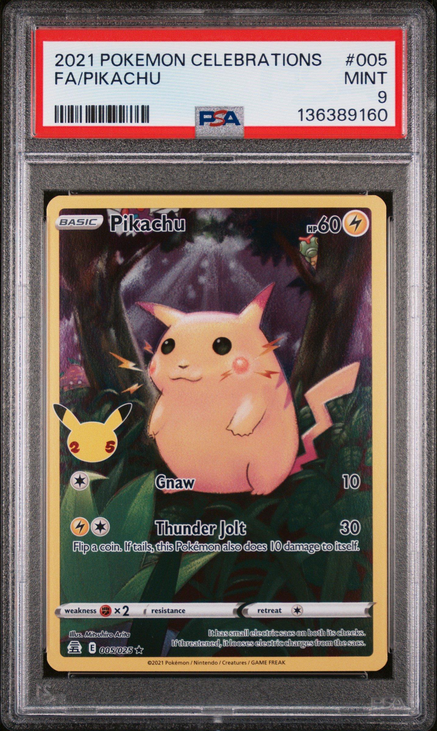 2021 Pokemon Celebrations 005 Full Art/pikachu PSA 9 Graded Card | GameStop