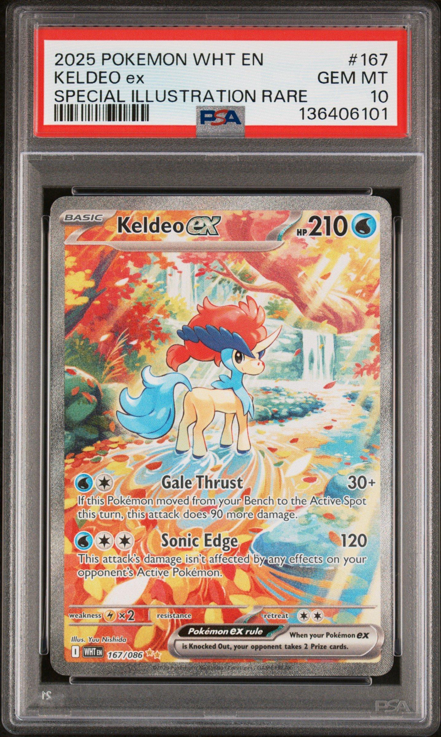 2025 Pokemon Wht En-white Flare 167 Keldeo Ex Special Illustration