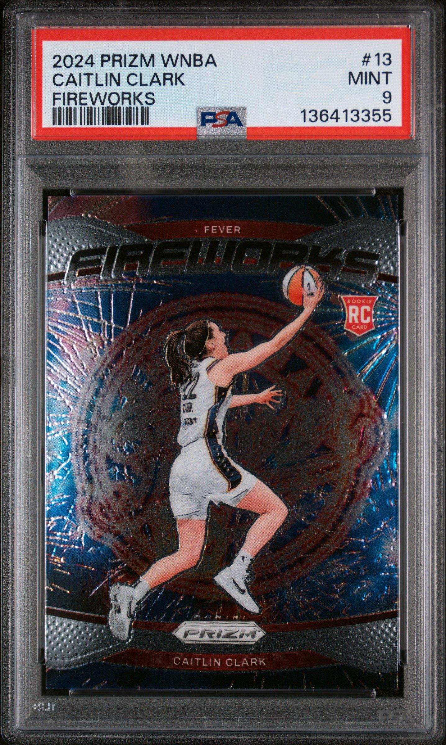 caitlin clark graded card Caitlin Clark Graded Gem Mint 10 2024 Panini Record Breaker NCAA All Time  Record