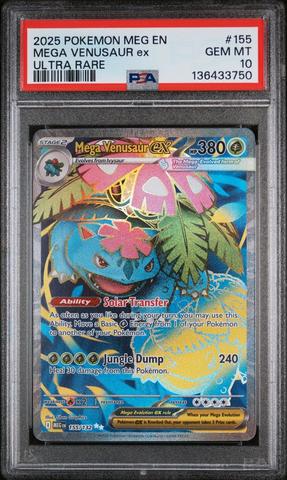 2025 Pokemon Meg En-mega Evolution 003 Mega Venusaur Ex PSA 10
