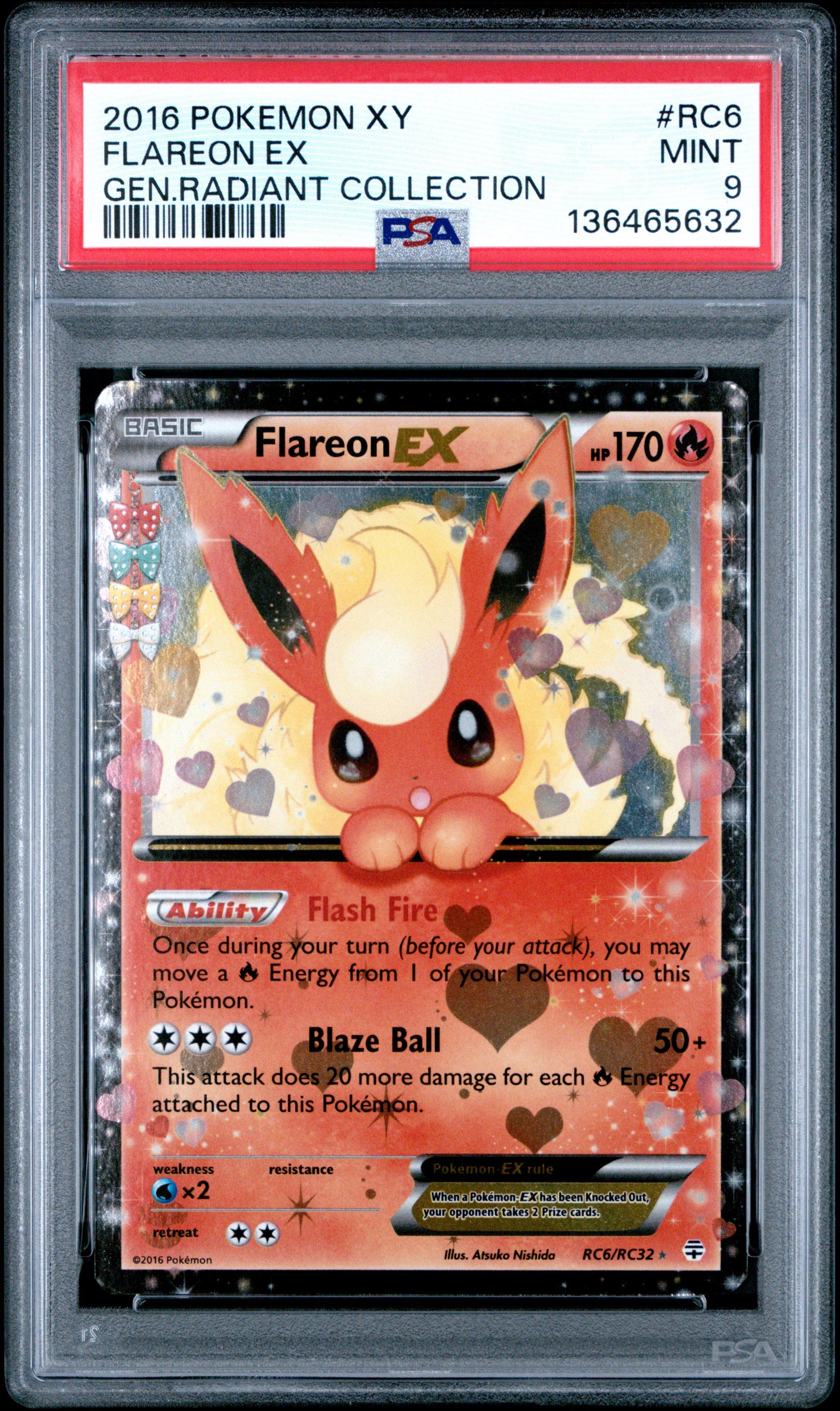 2016 Pokemon Xy Generations Radiant Collection Rc6 Flareon Ex PSA