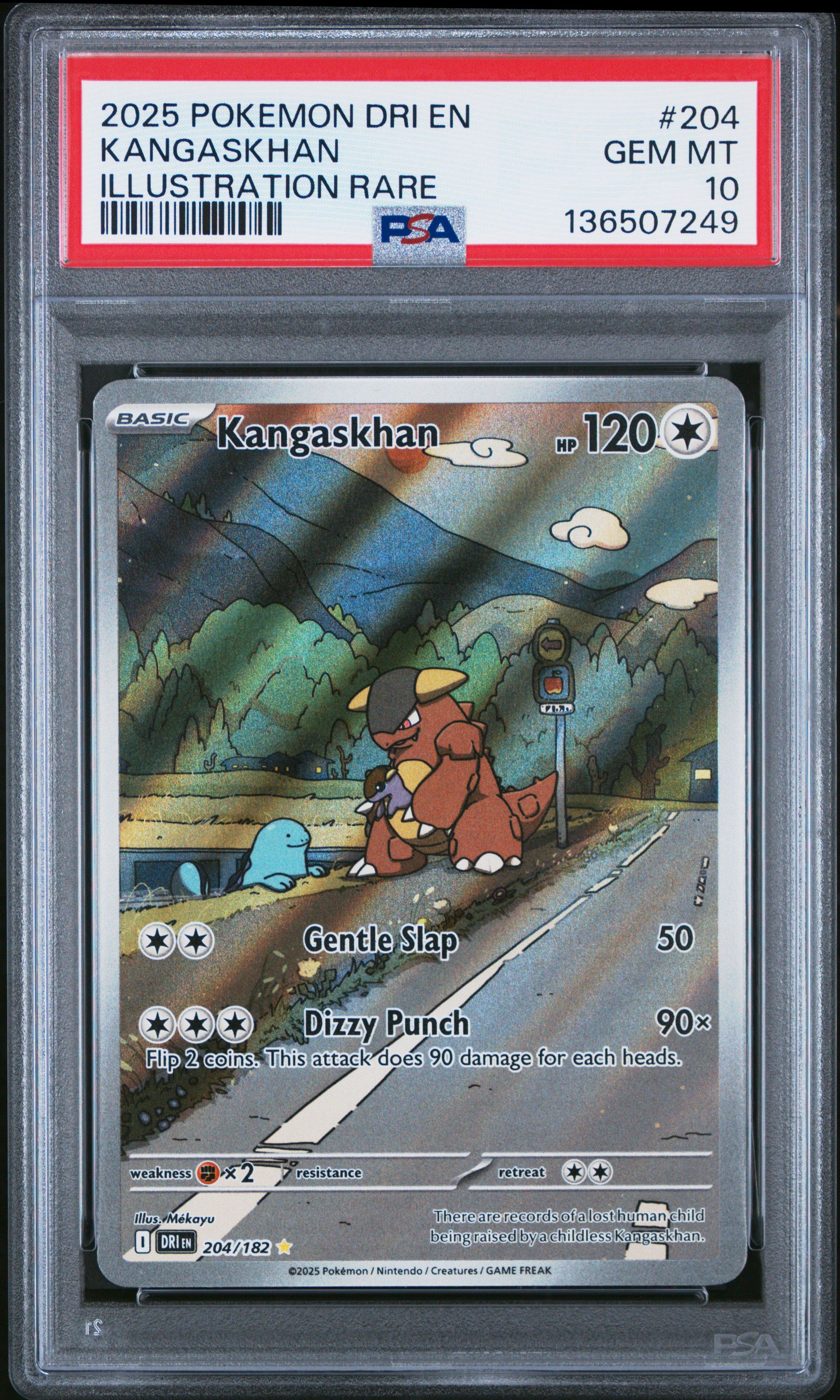 2025 ポケモンカード ギャロップ アートレア PSA 10 2025 Pokemon Dri En-destined Rivals 204 Kangaskhan Illustration
