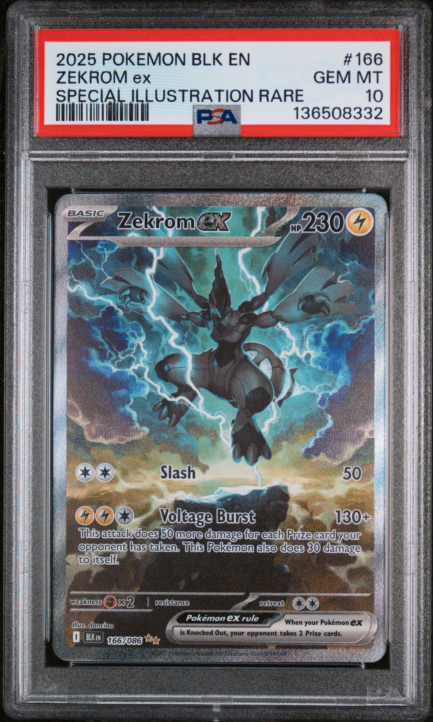 も*ん様 【 PSA10】2025 ポケモンカード Zekrom ex　ゼクロム 2025 Pokemon Blk En-black Bolt 166 Zekrom Ex Special Illustration