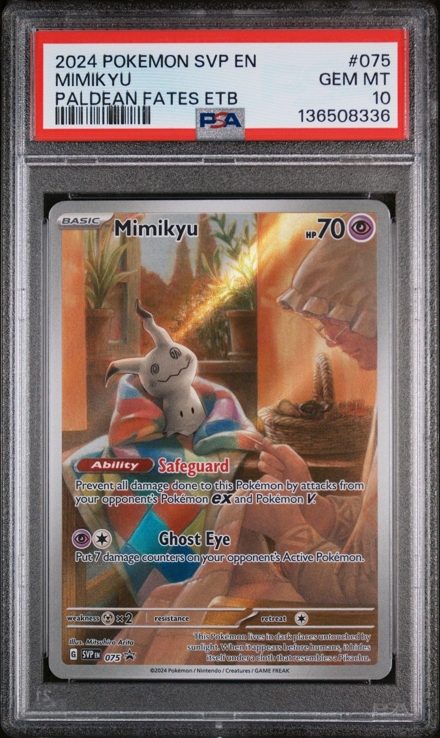 2024 Pokemon Svp En-sv Black Star Promo 075 Mimikyu Paldean Fates