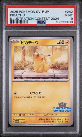 2025 Pokemon Japanese Sv-p Promo 242 Pikachu Illustration Contest