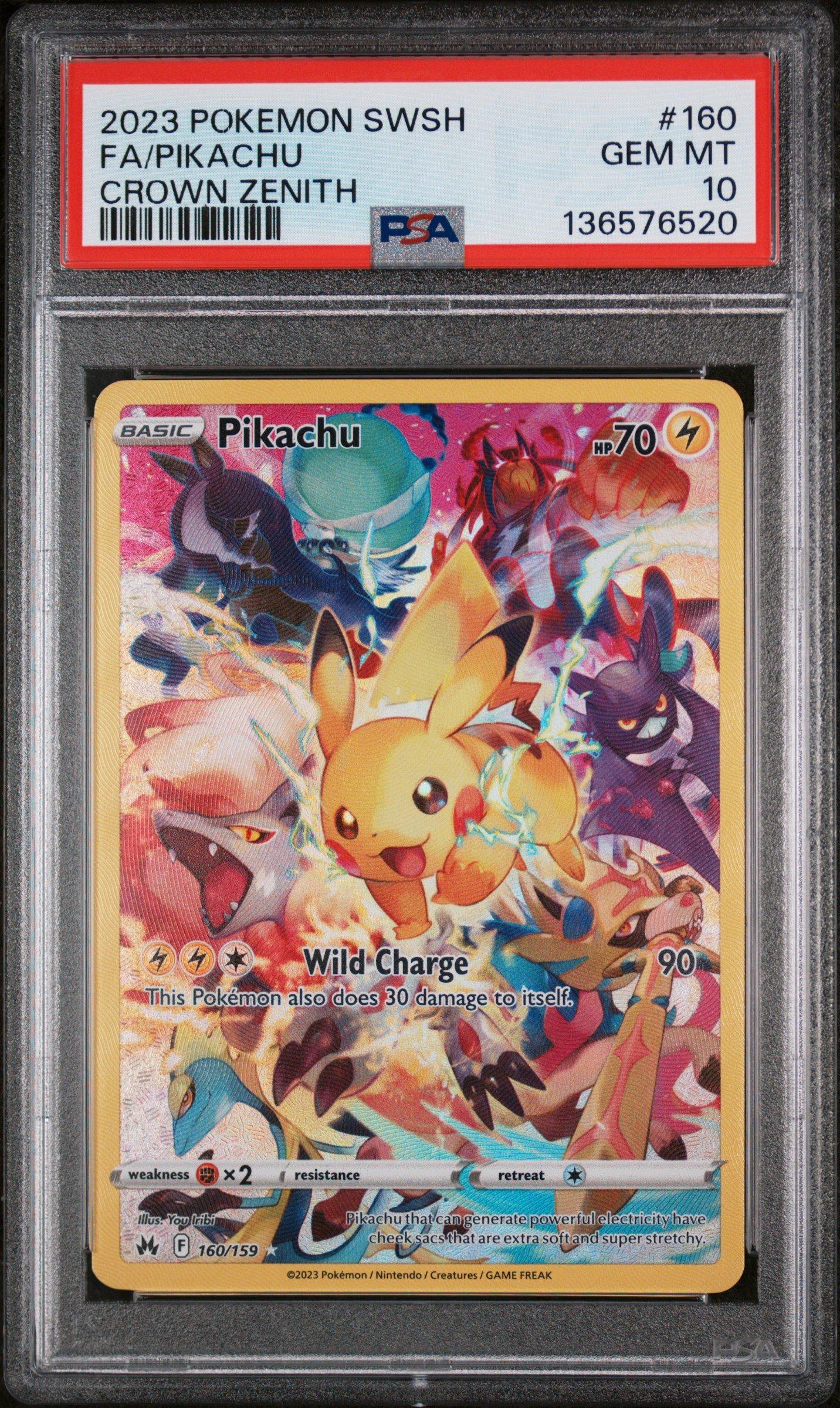 2023 Pokemon Sword And Shield Crown Zenith 160 Full Art/pikachu
