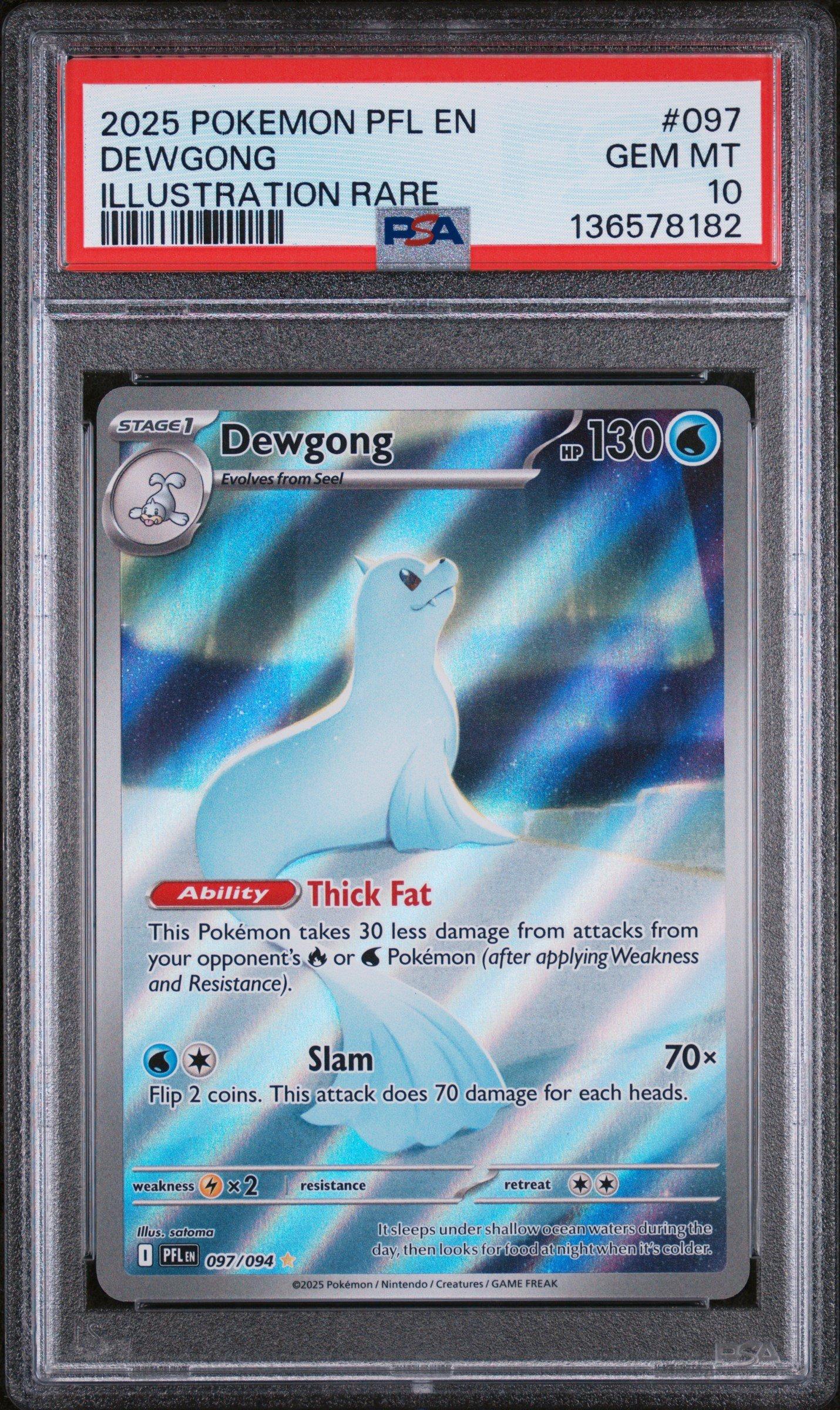 2025 Pokemon Pfl En-phantasmal Flames 097 Dewgong Illustration