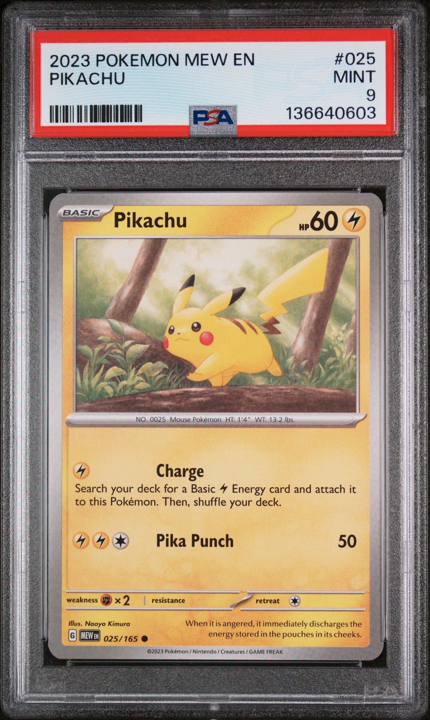 2023 Pokemon Mew En-151 025 Pikachu PSA 9 Graded Card | GameStop