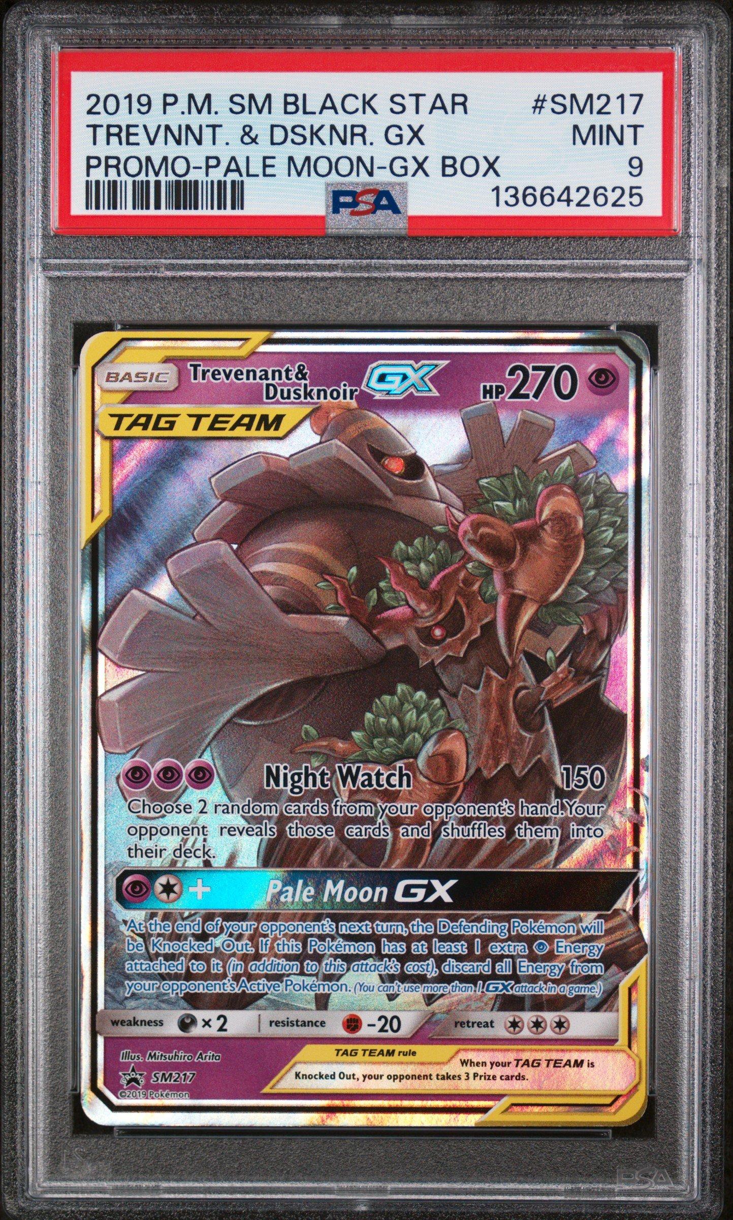 2019 Pokemon Sm Black Star Promo Sm217 Trevenant & Dusknoir Gx