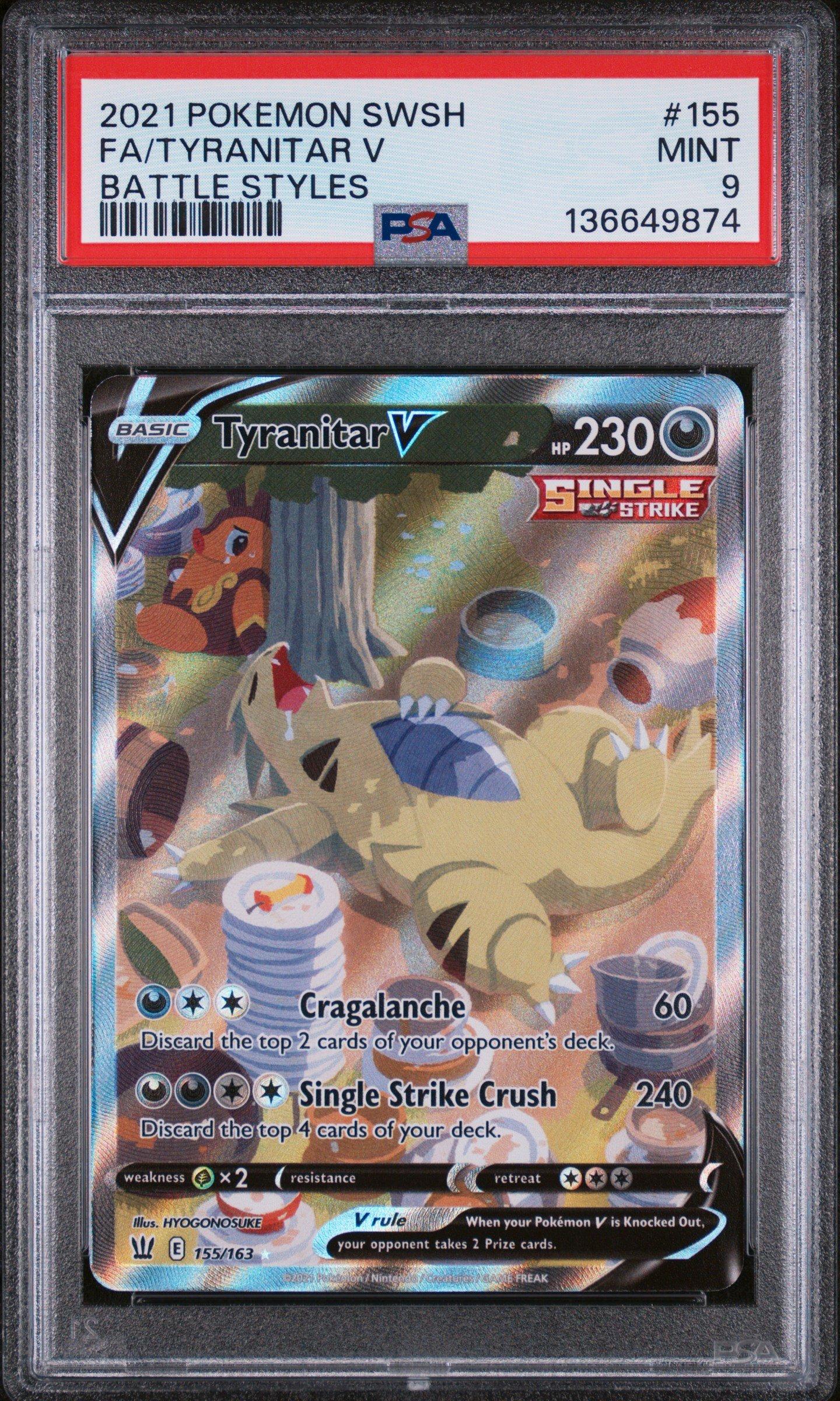 2021 Pokemon Sword & Shield Battle Styles 155 Full Art/tyranitar V