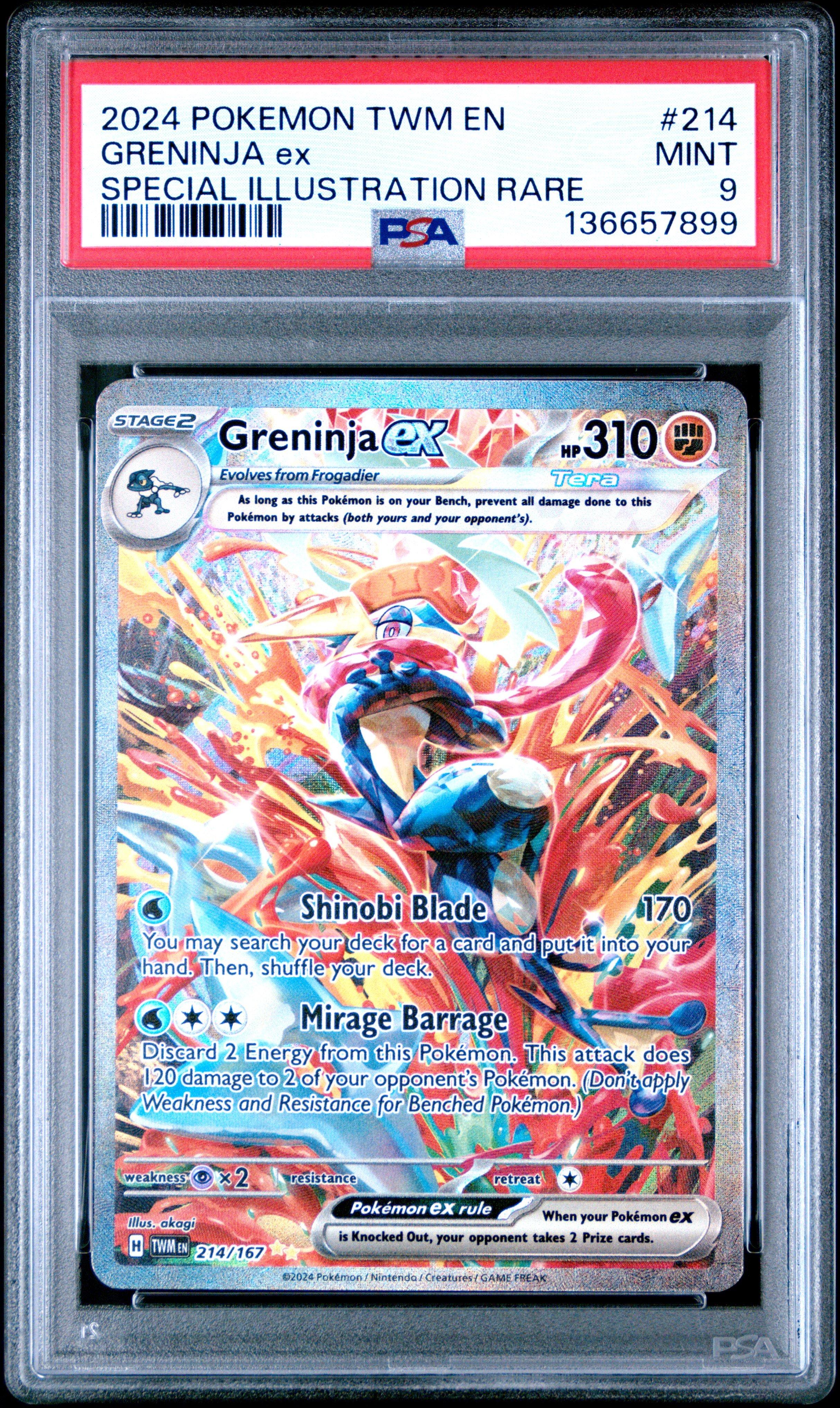 2024 Pokemon Twm En-twilight Masquerade 214 Greninja Ex Special