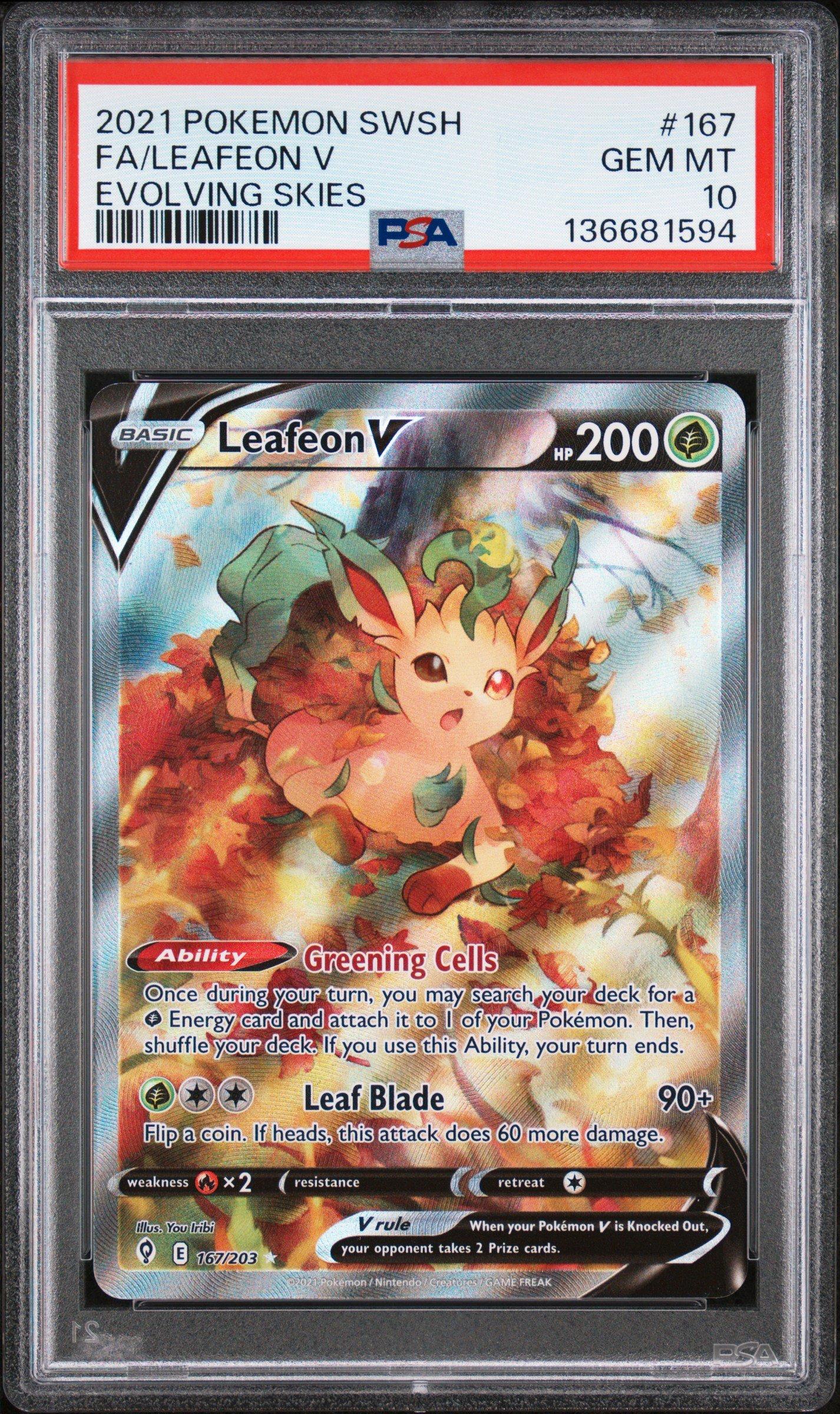 leafeon v pokemon card Pokemon TCG Japan S6A 002/069 Leafeon V Card