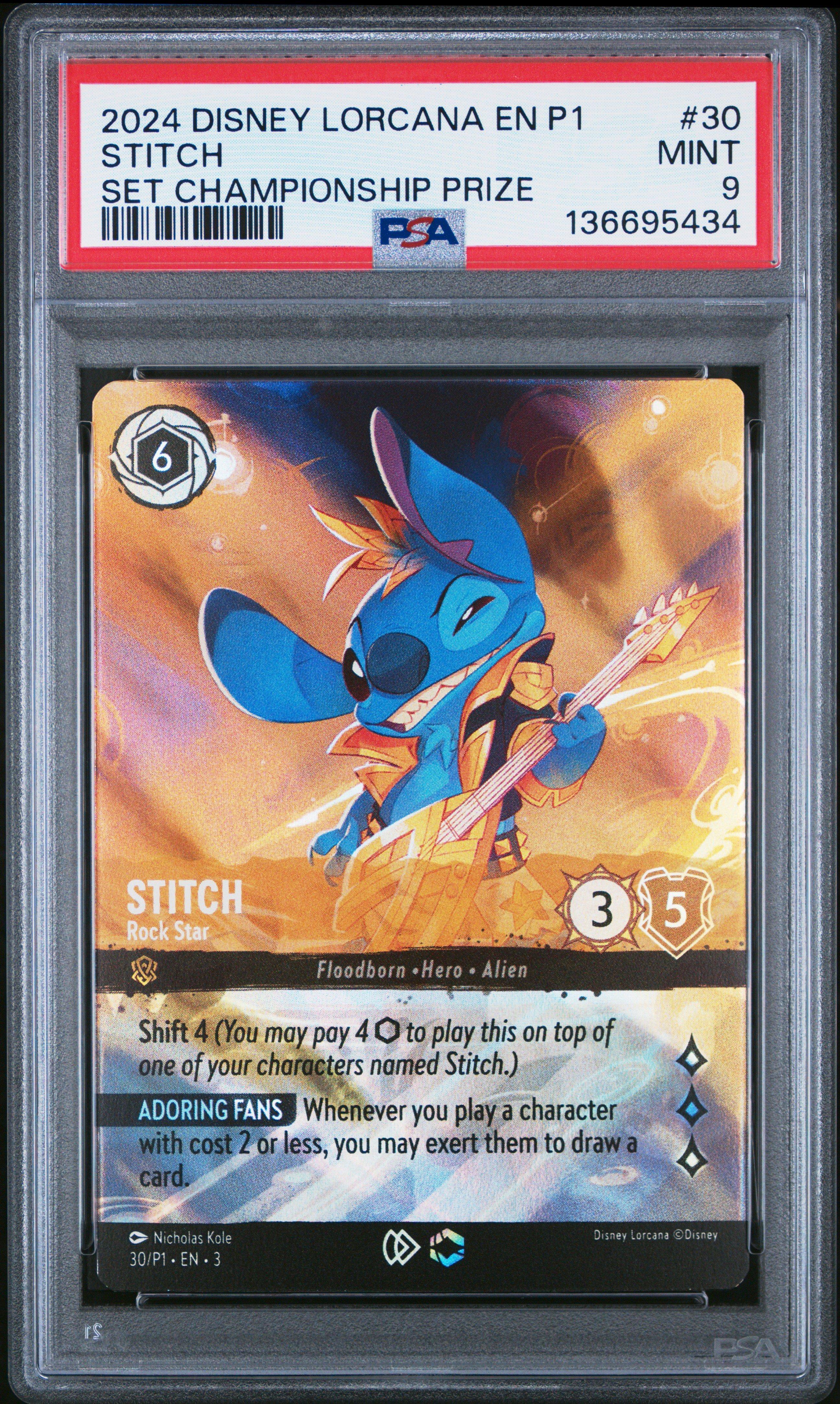 2024 Disney Lorcana En P1-promo 30 Stitch - Rock Star Into The