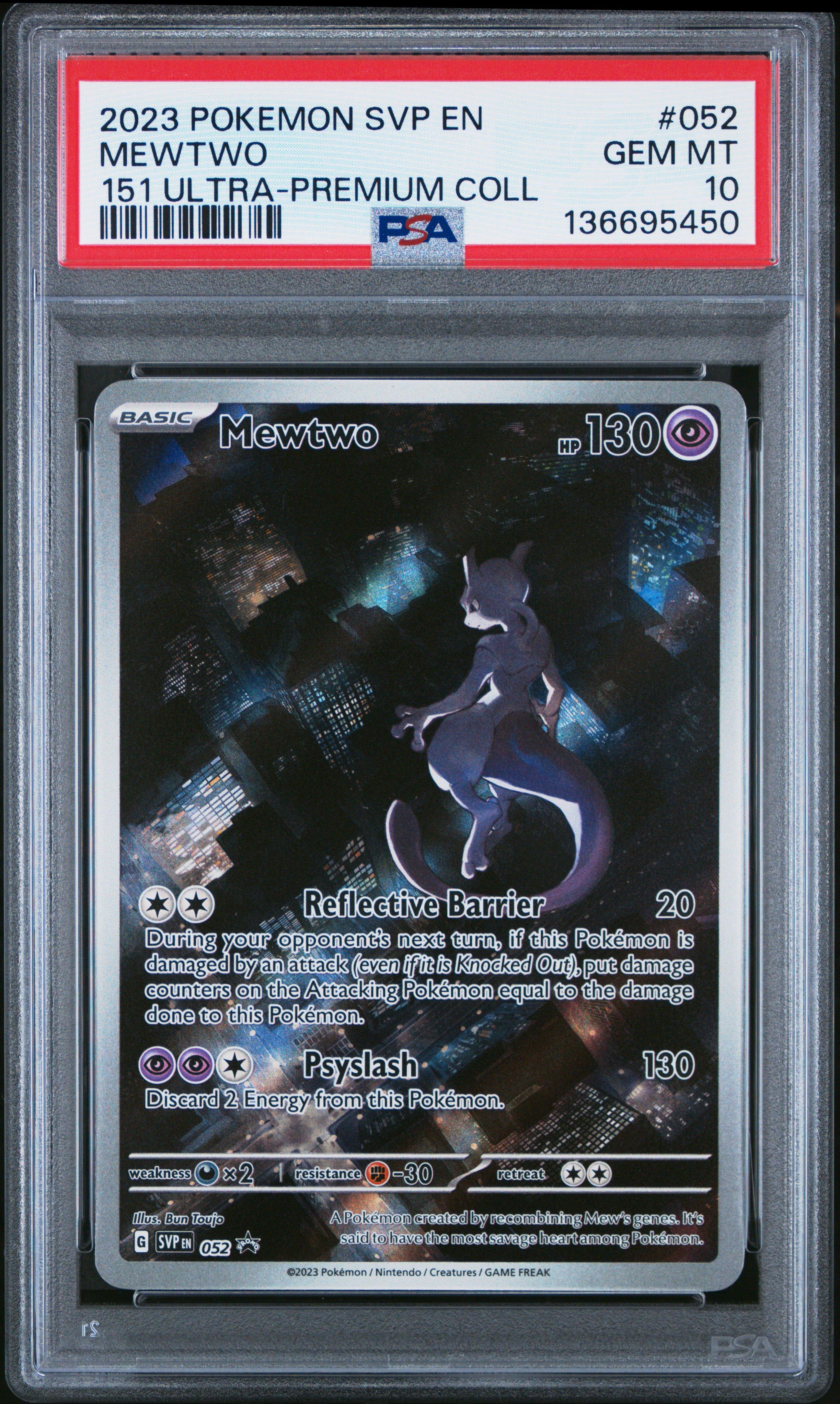 2023 Pokemon Svp En-sv Black Star Promo 052 Mewtwo 151 Ultra